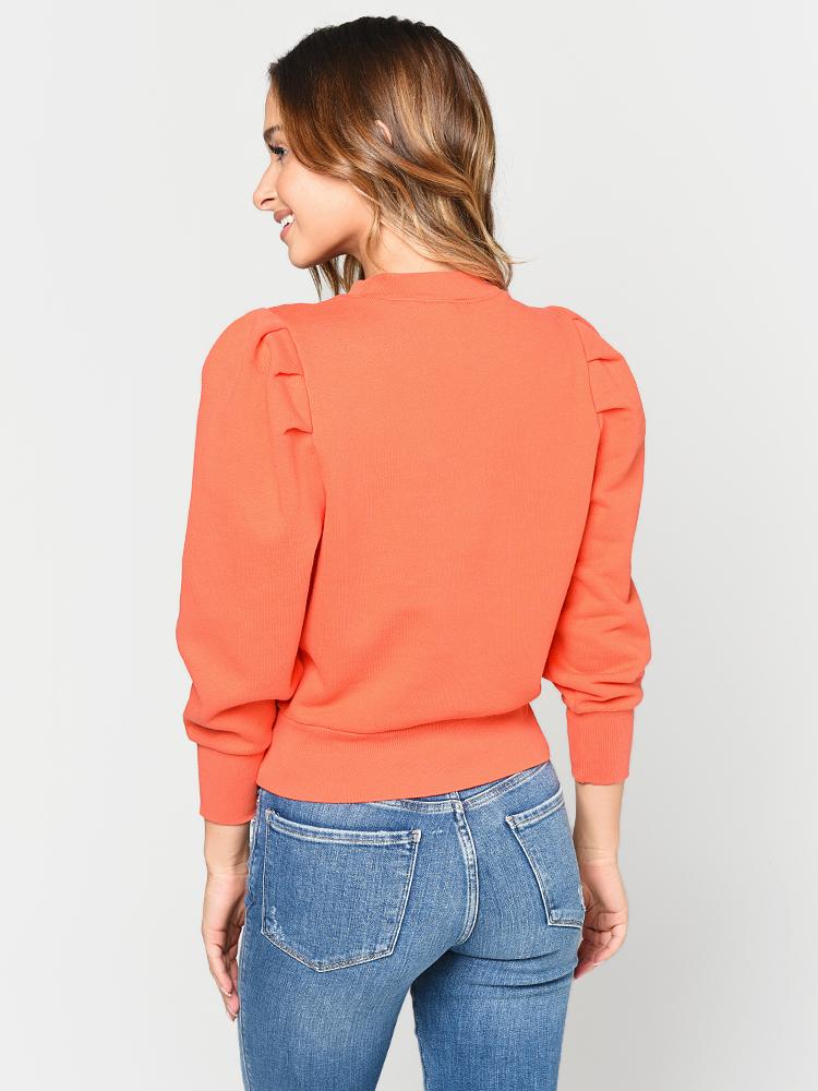 Frame shirred best sale puff sleeve sweatshirt