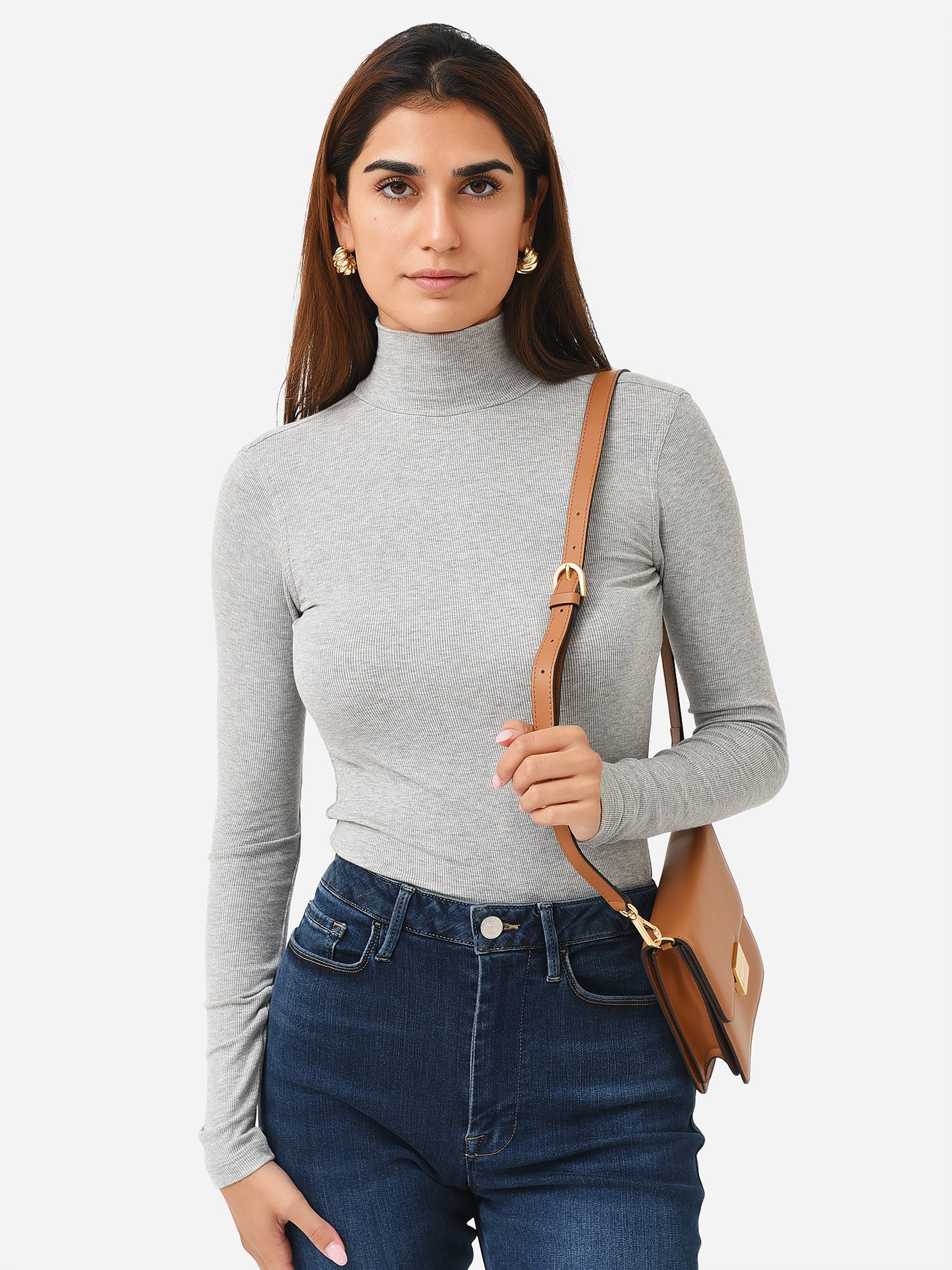 Frame Women's Rib Turtleneck Top