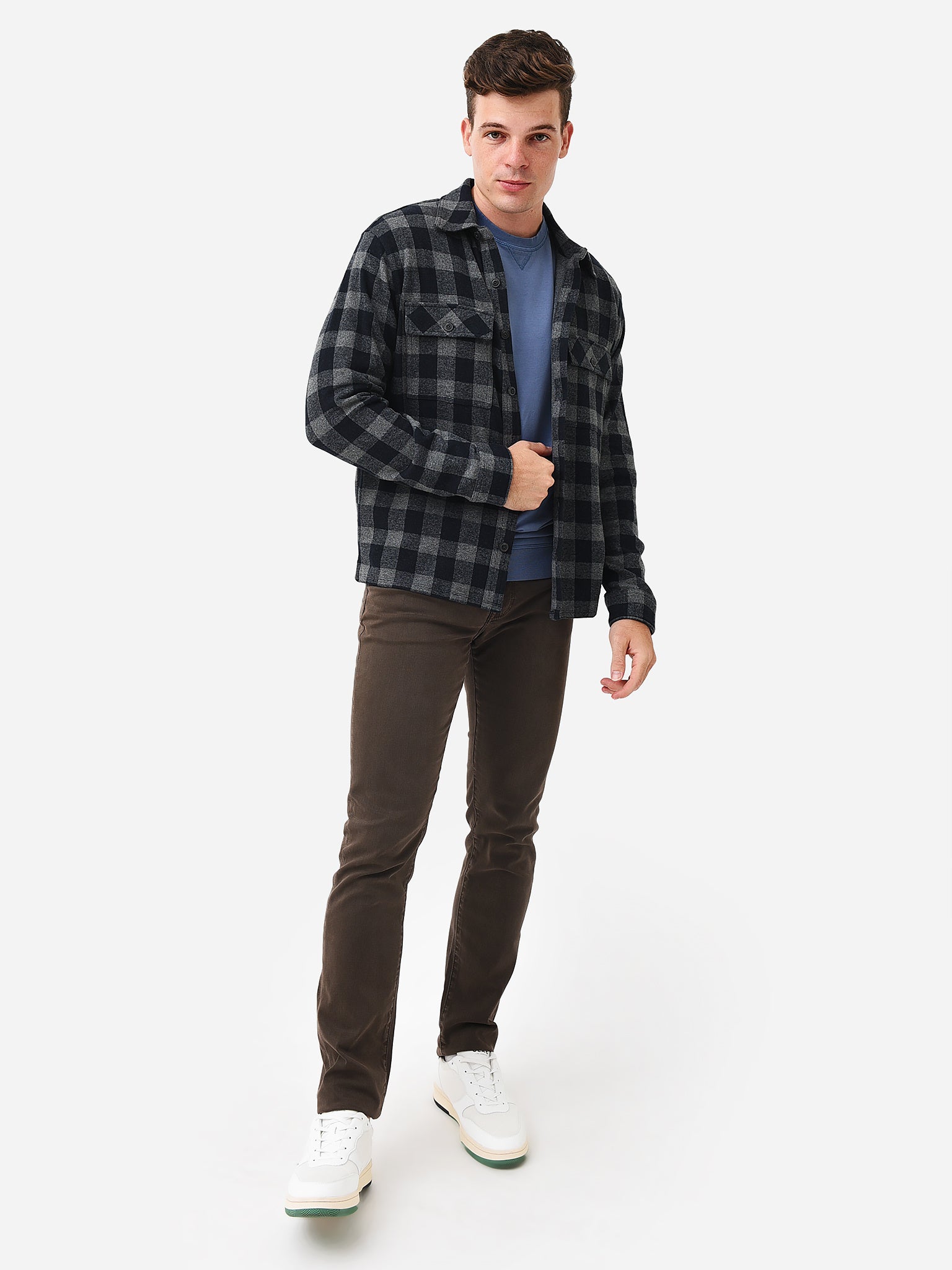 Vince Men's Buffalo Check Long Sleeve Shirt