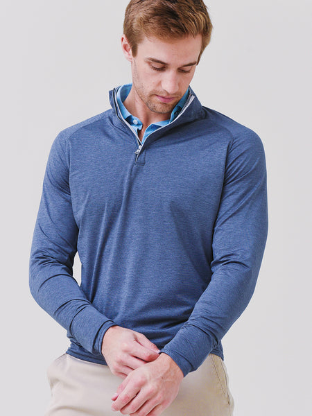 US Open Men's Peter Millar Stealth Performance 1/2 Zip - Steel