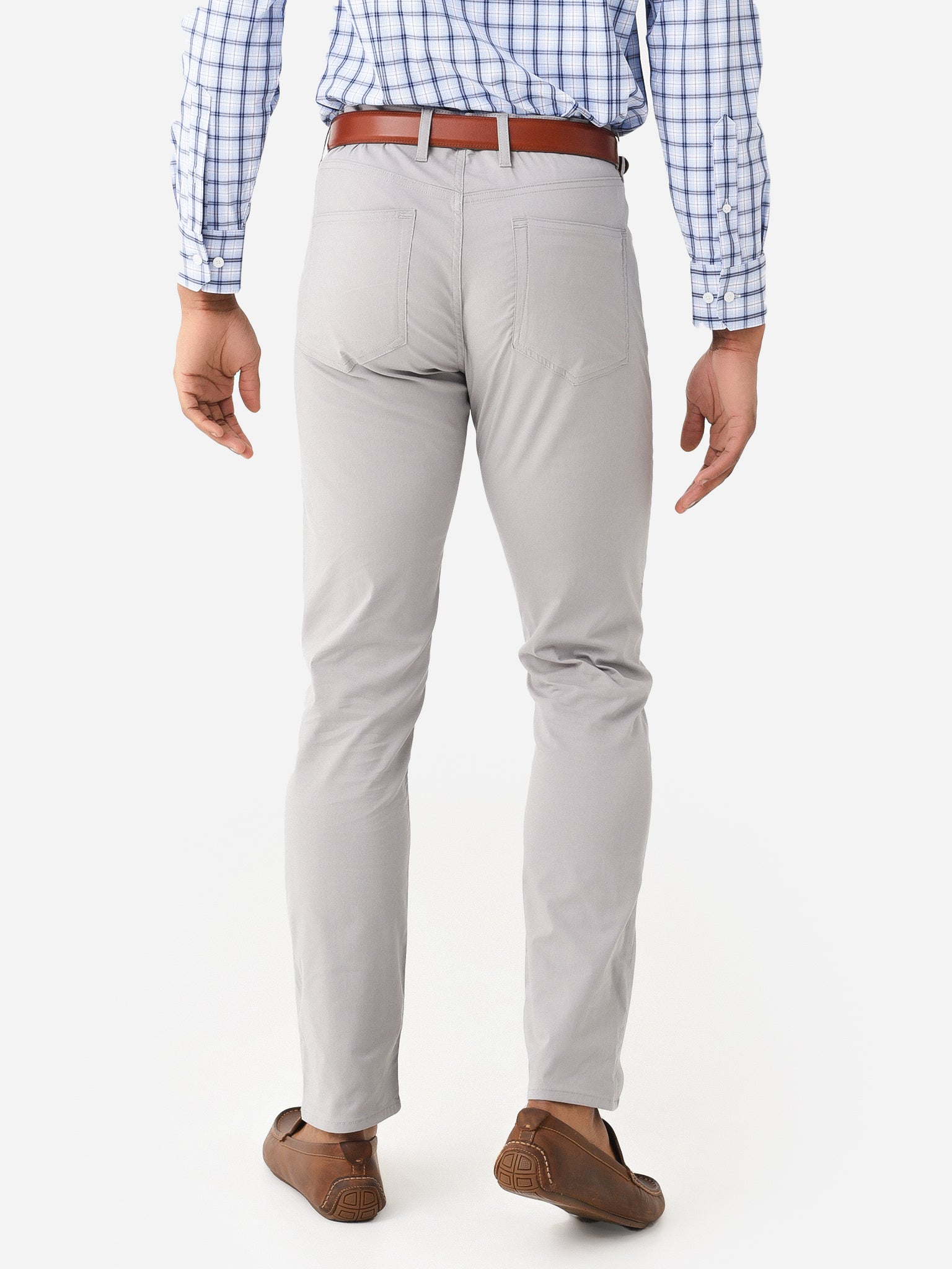 T the brand Men Formal Check Trouser - Navy Blue | Tea & Tailoring