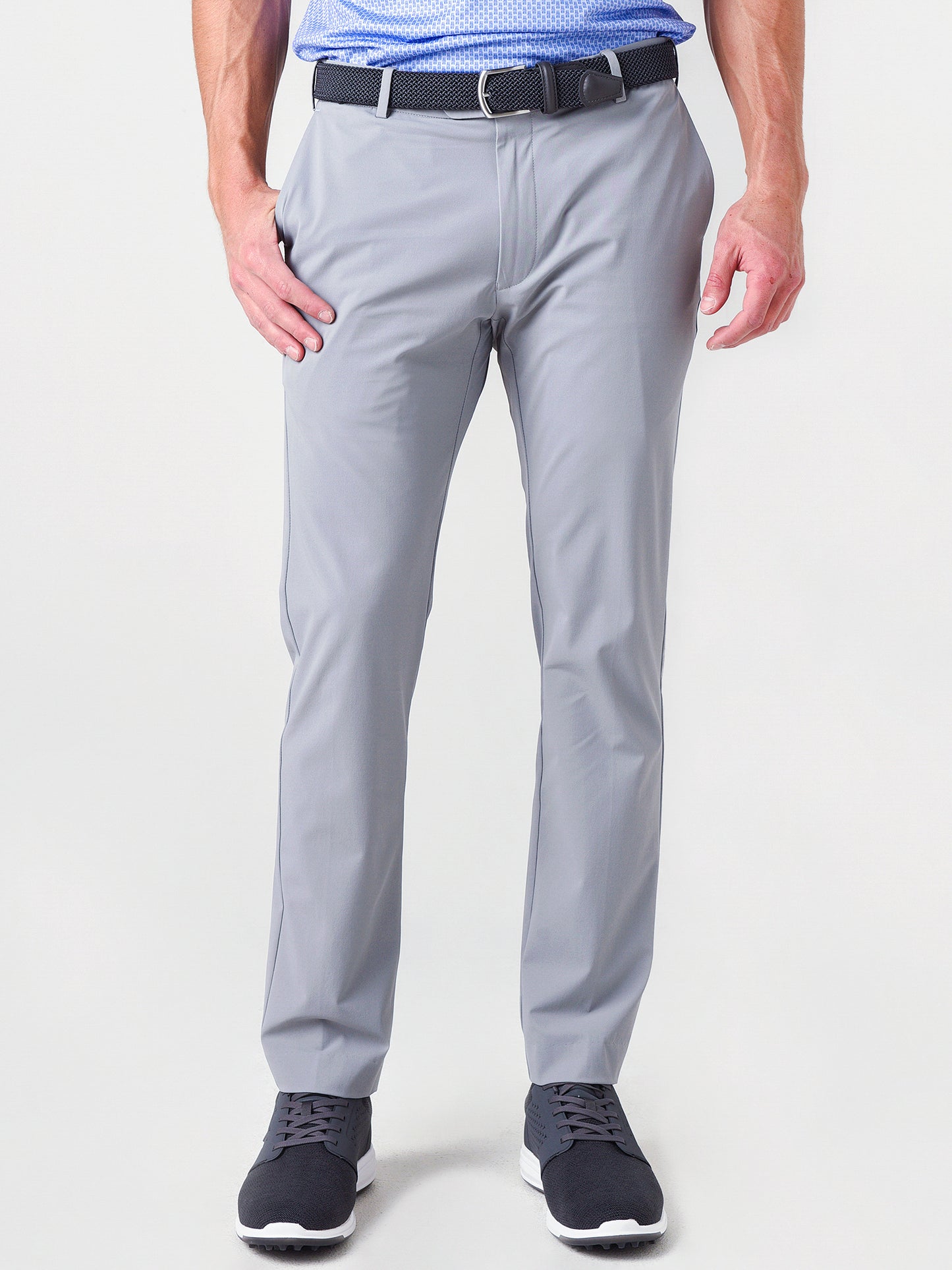 Peter Millar Pants Men's 33 x 32 Crown Sport Polyester Grey Straight Legs -  Helia Beer Co