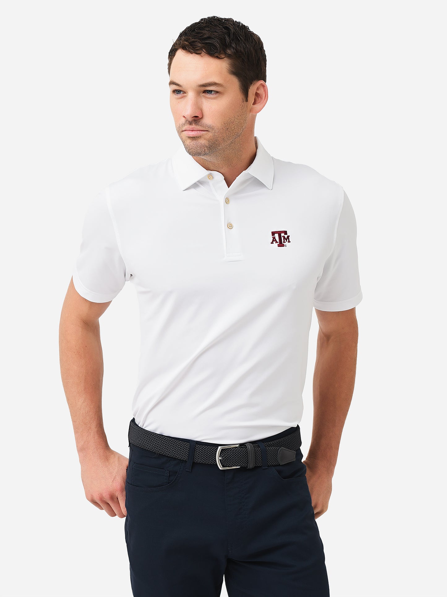 Peter Millar Collegiate Men's Solid Performance Jersey Polo