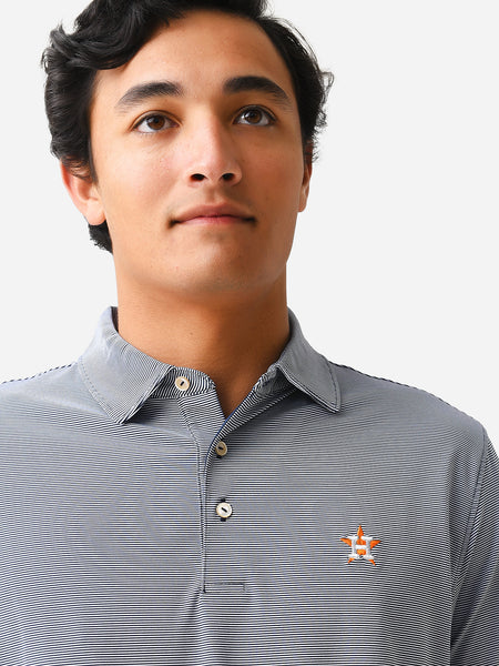 Houston Astros Peter Millar Jubilee Stripe Polo - Orange