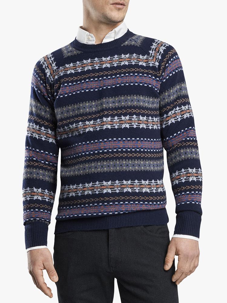 Peter Millar Men’s Mountainside Wicked Fair Isle Crewneck Sweater