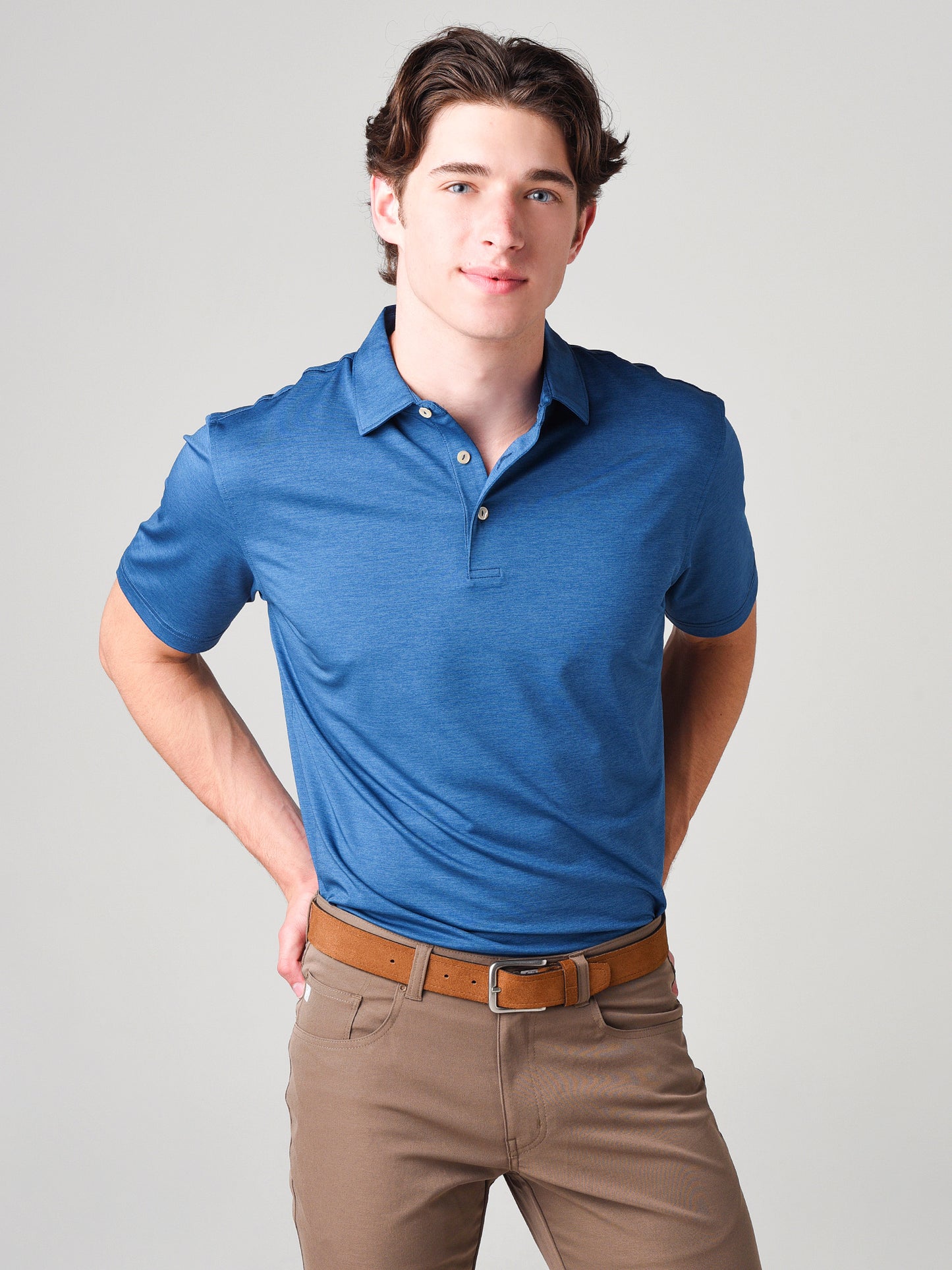 Peter Millar Crown Sport Men's Solid Performance Polo