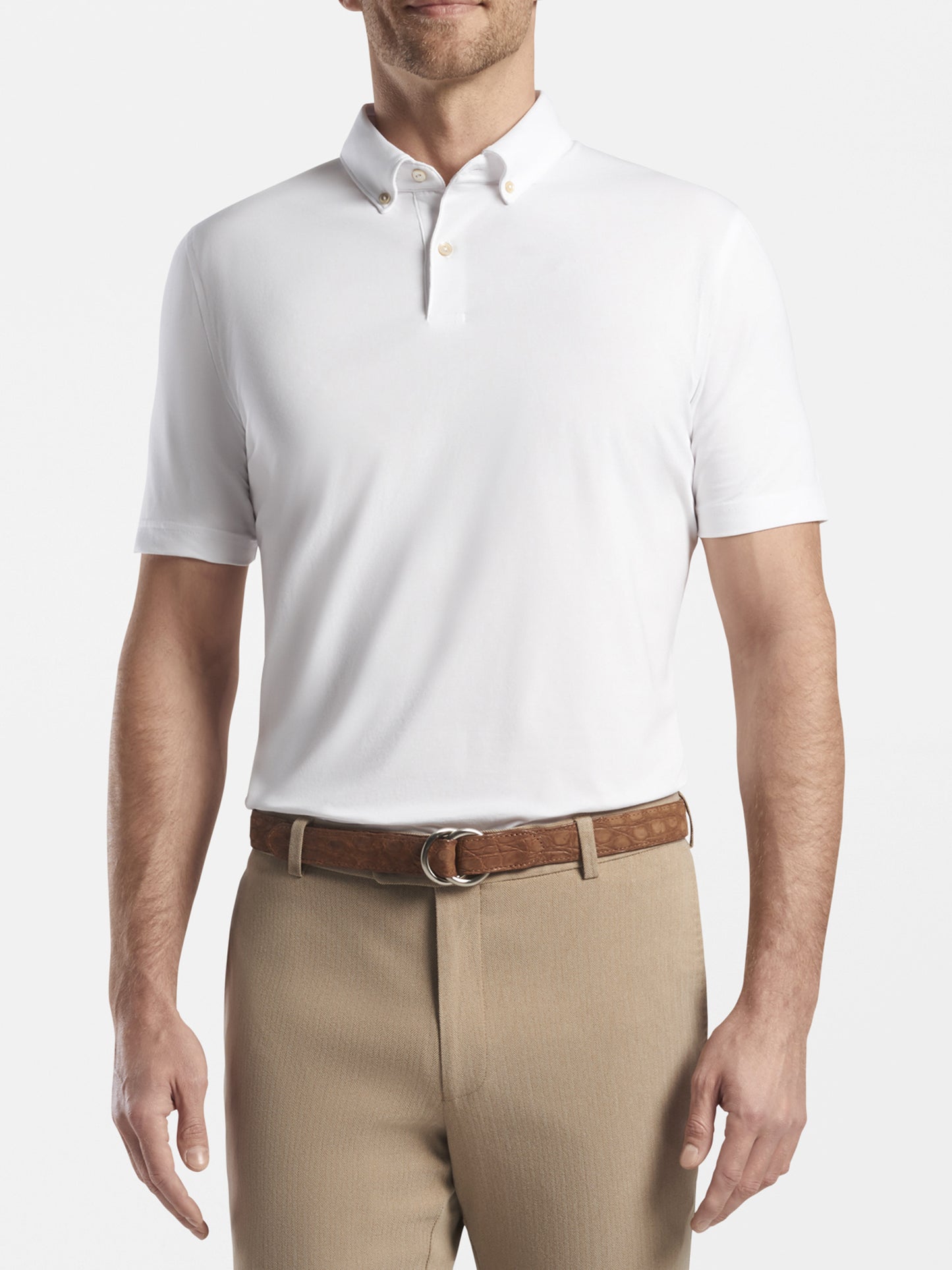 Peter Millar Crown Crafted Men's Ace Crown Blend Jersey Polo