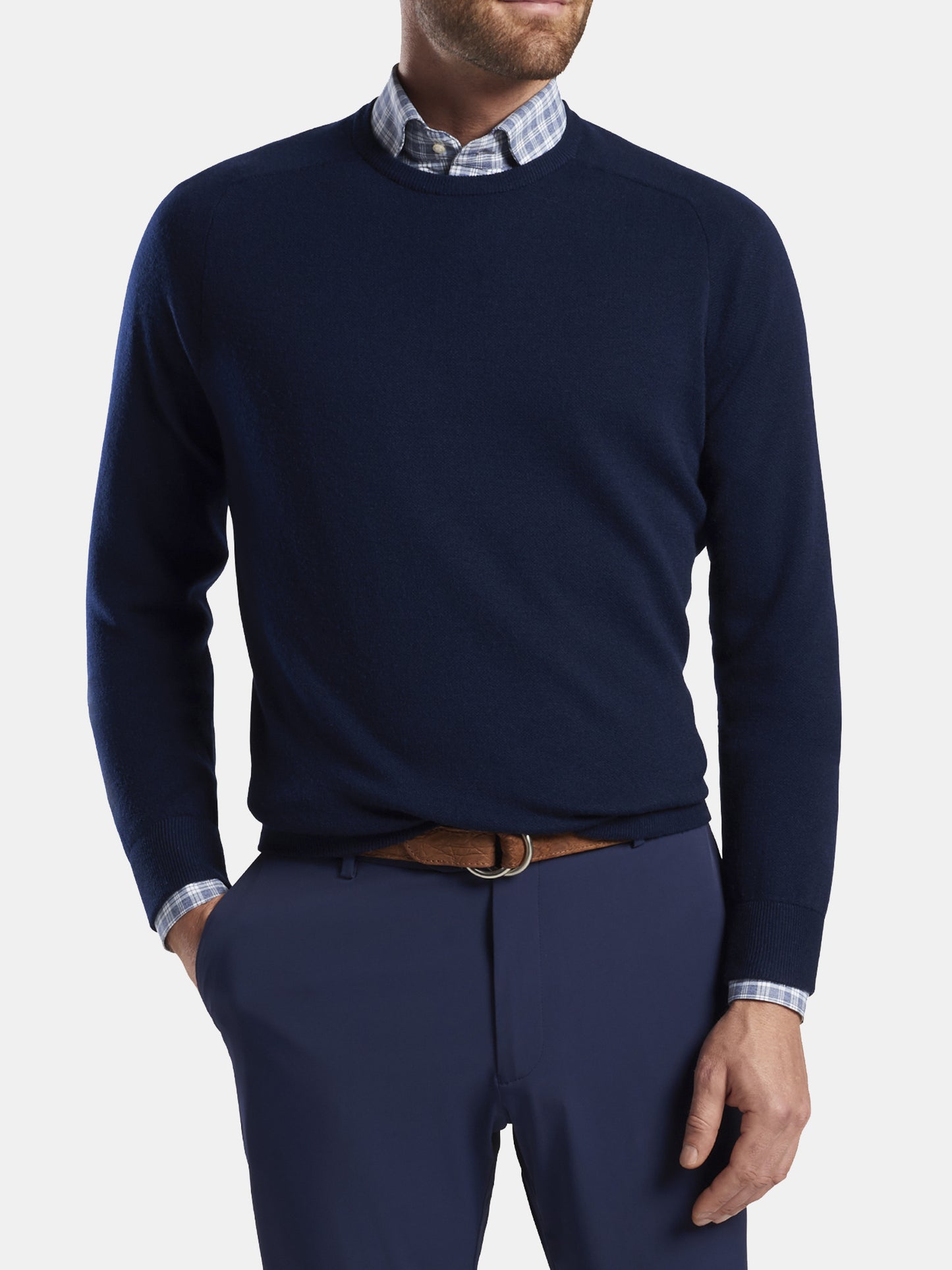 Peter Millar Crown Crafted Men's Wool Interlock Crewneck Sweater