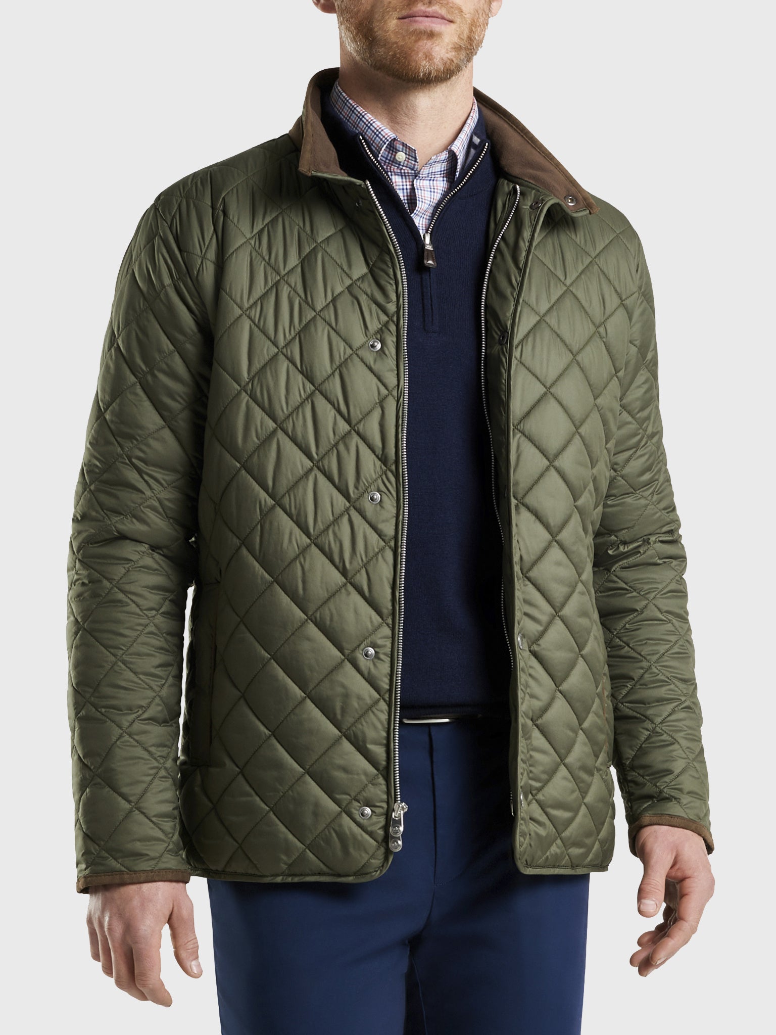 Peter Millar Crown Men's Suffolk Quilted Travel Coat