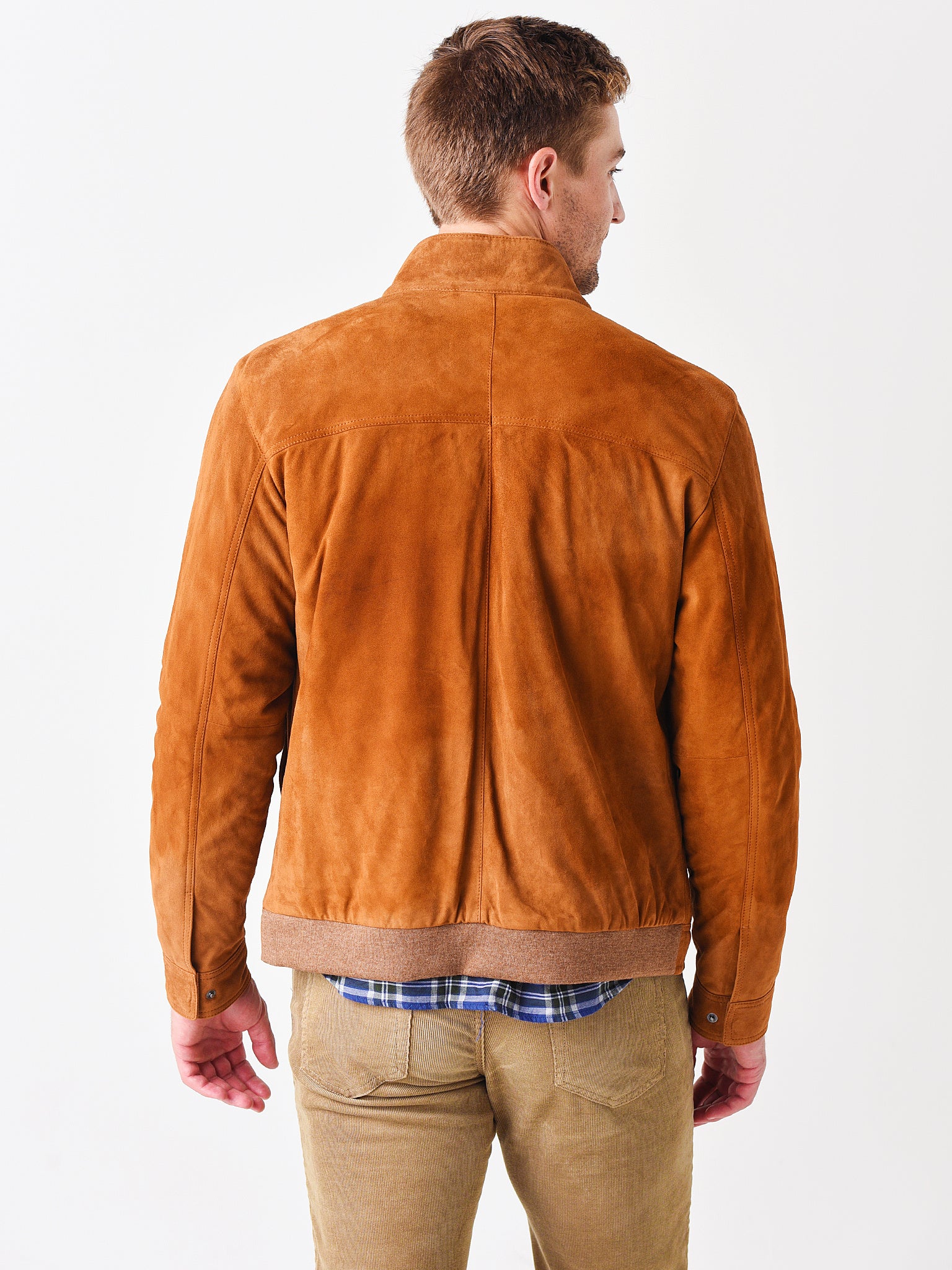 Peter Millar Crown Men's Suede Bomber – saintbernard.com