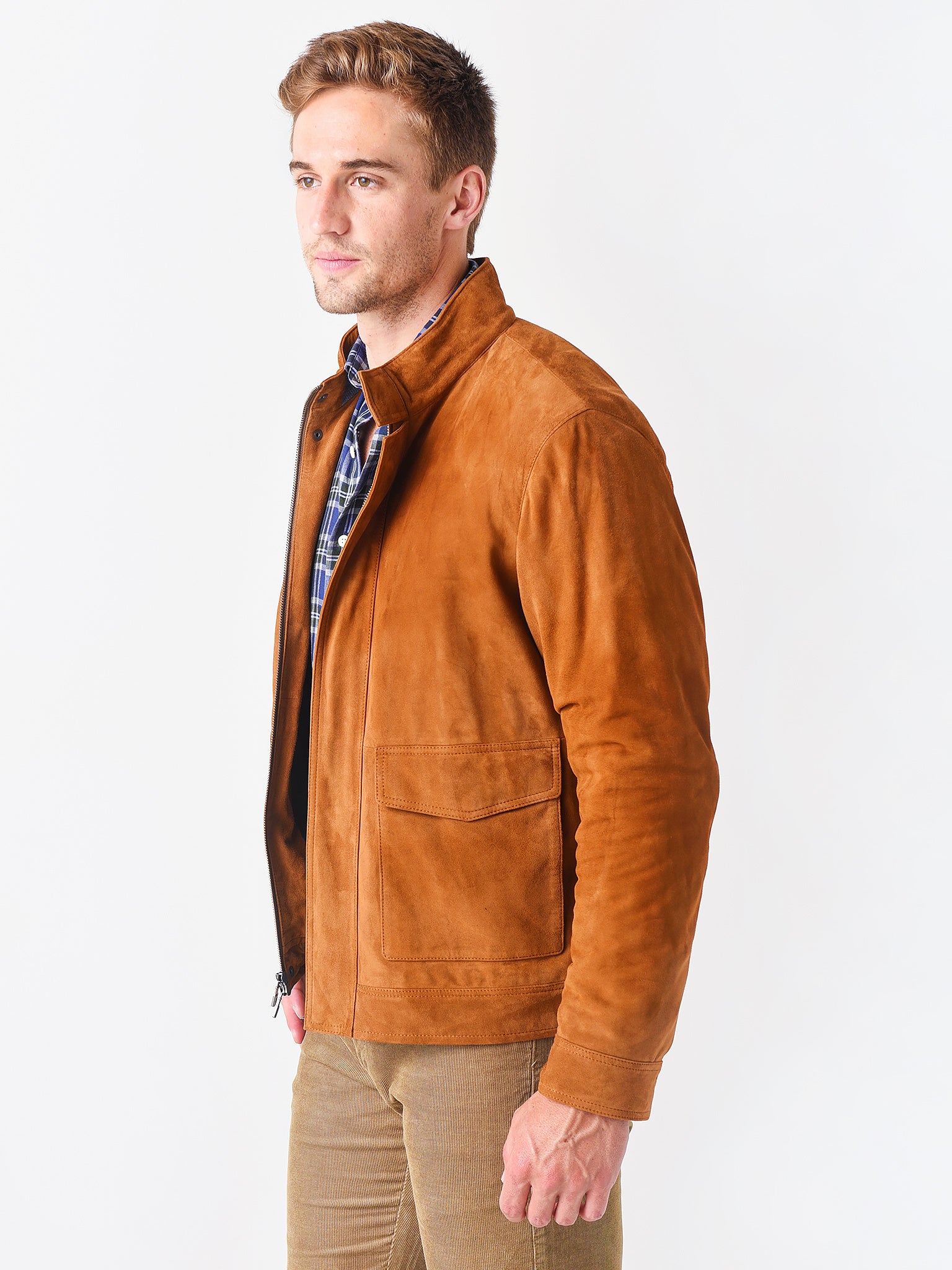 Peter Millar Crown Men's Suede Bomber – saintbernard.com