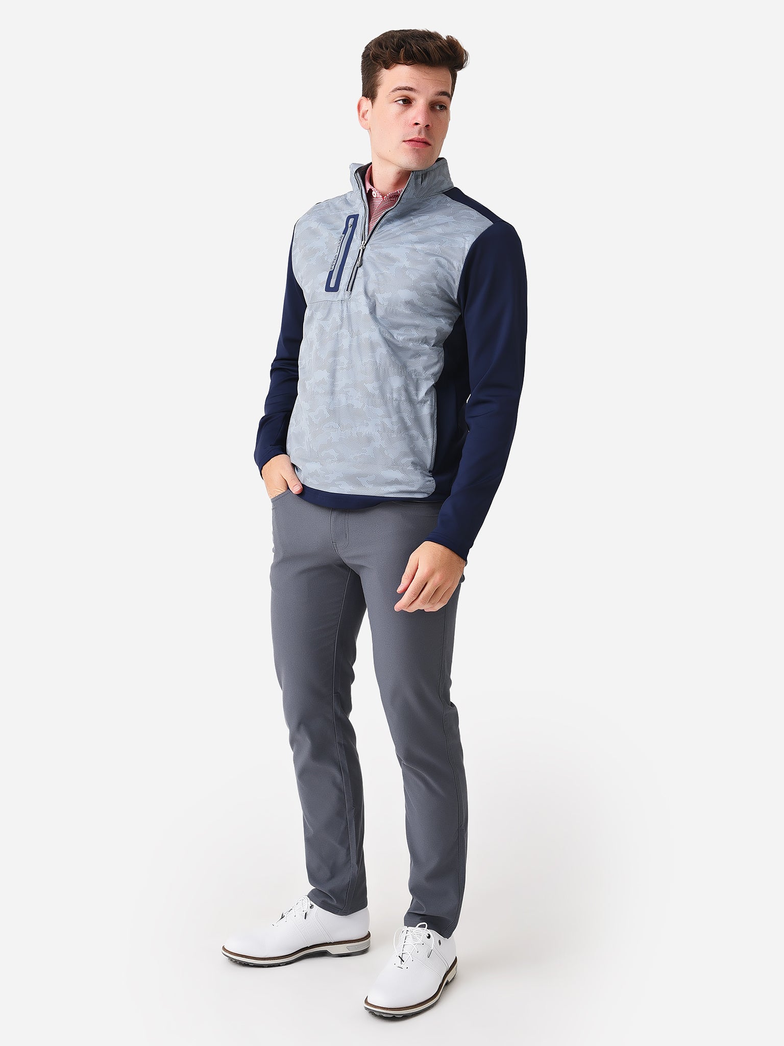 Peter Millar Crown Sport Men's Weld Elite Hybrid Half Zip