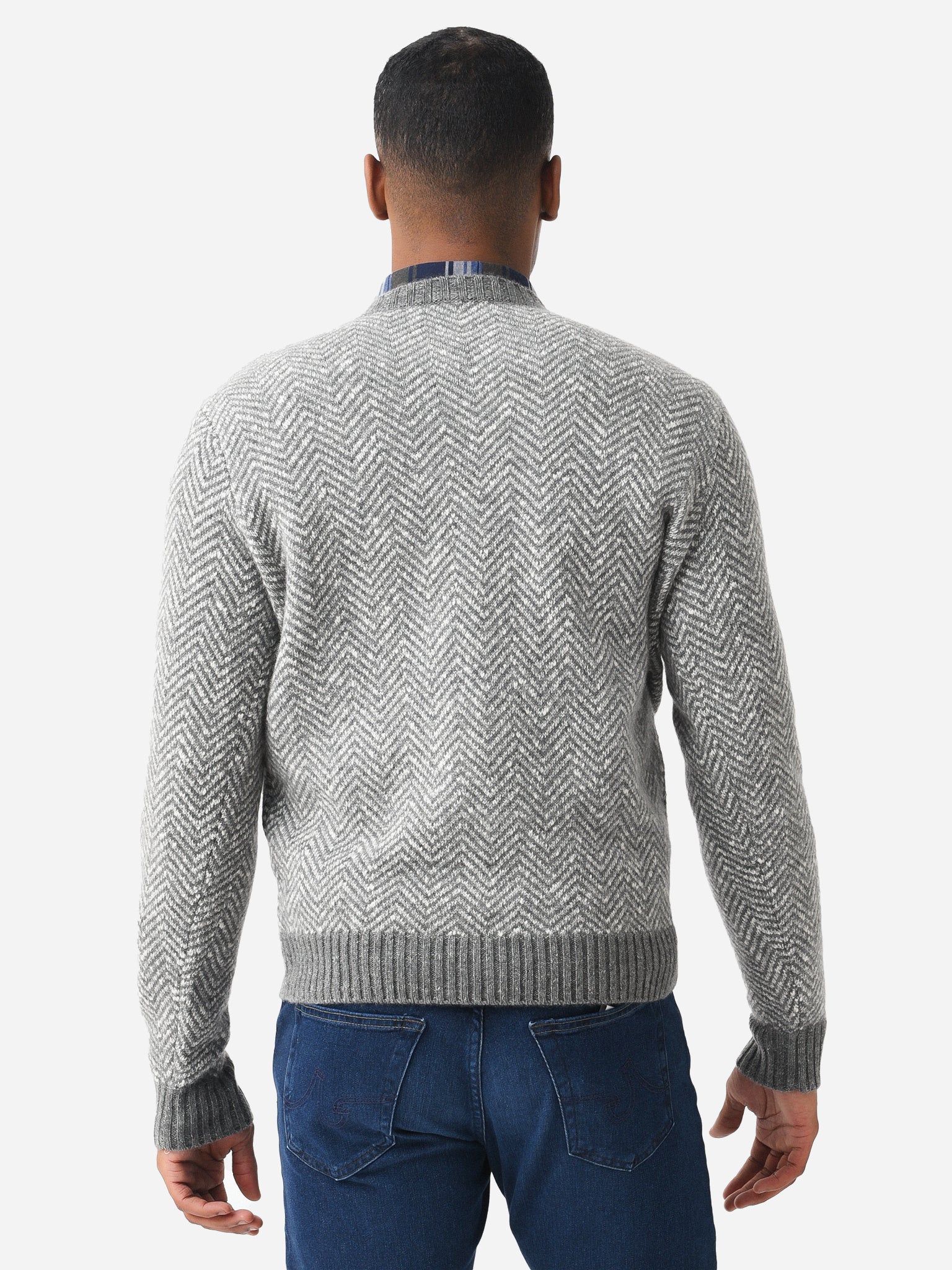 Peter Millar Crown Crafted Men's Cliffs Herringbone Crew Sweater