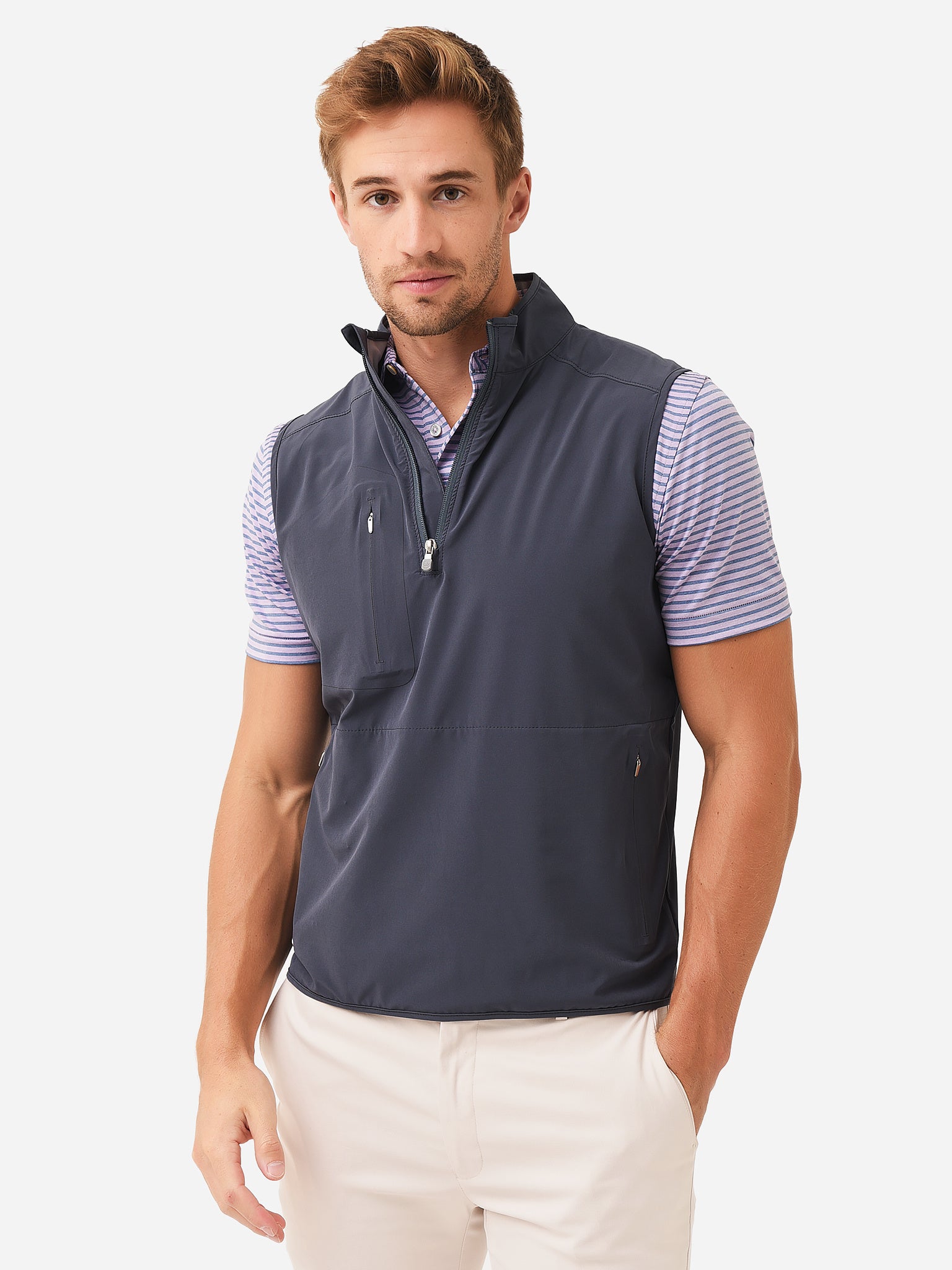 Peter Millar Flex Adapt Full-Zip Vest - Indigo - Lamb Crafted