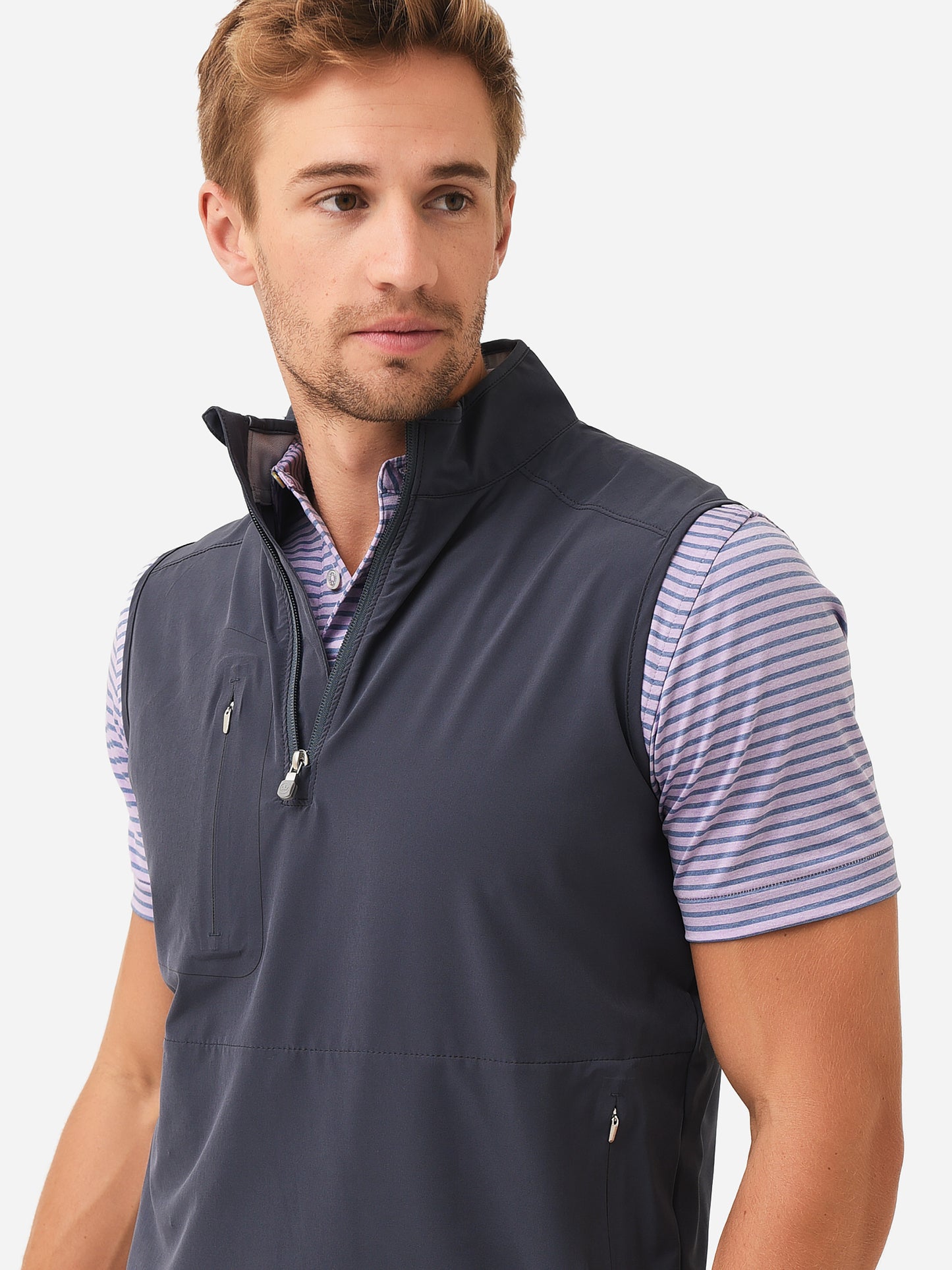 Peter Millar Crown Crafted Men's Flex Adapt Half-Zip Vest