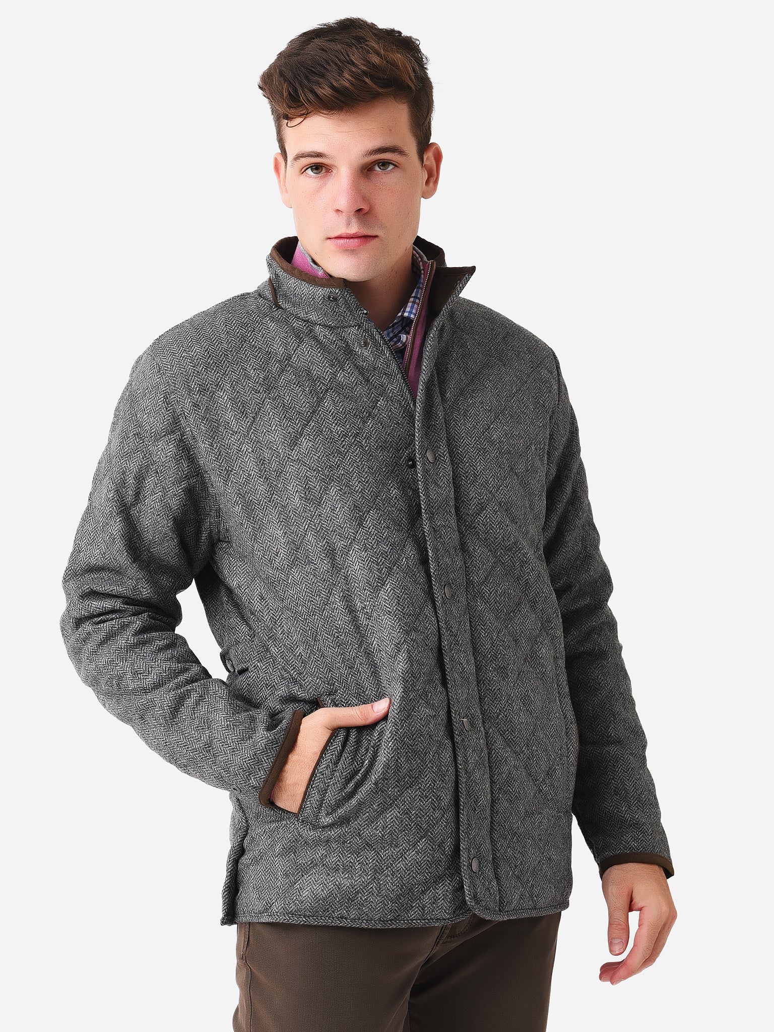 Peter Millar Crown Men's Suffolk Quilted Wool Travel Coat