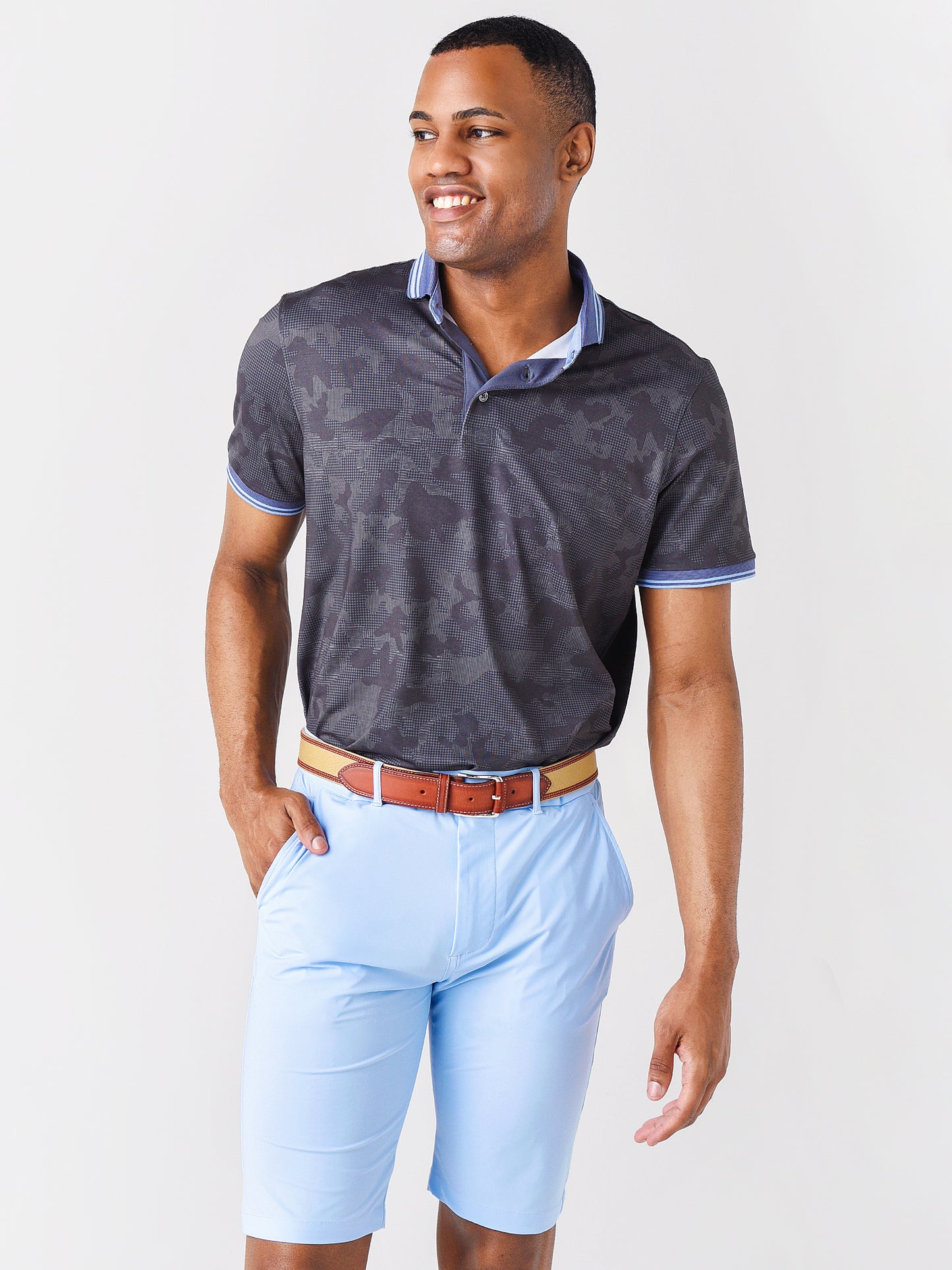 Greyson Men's Seville Camo Polo