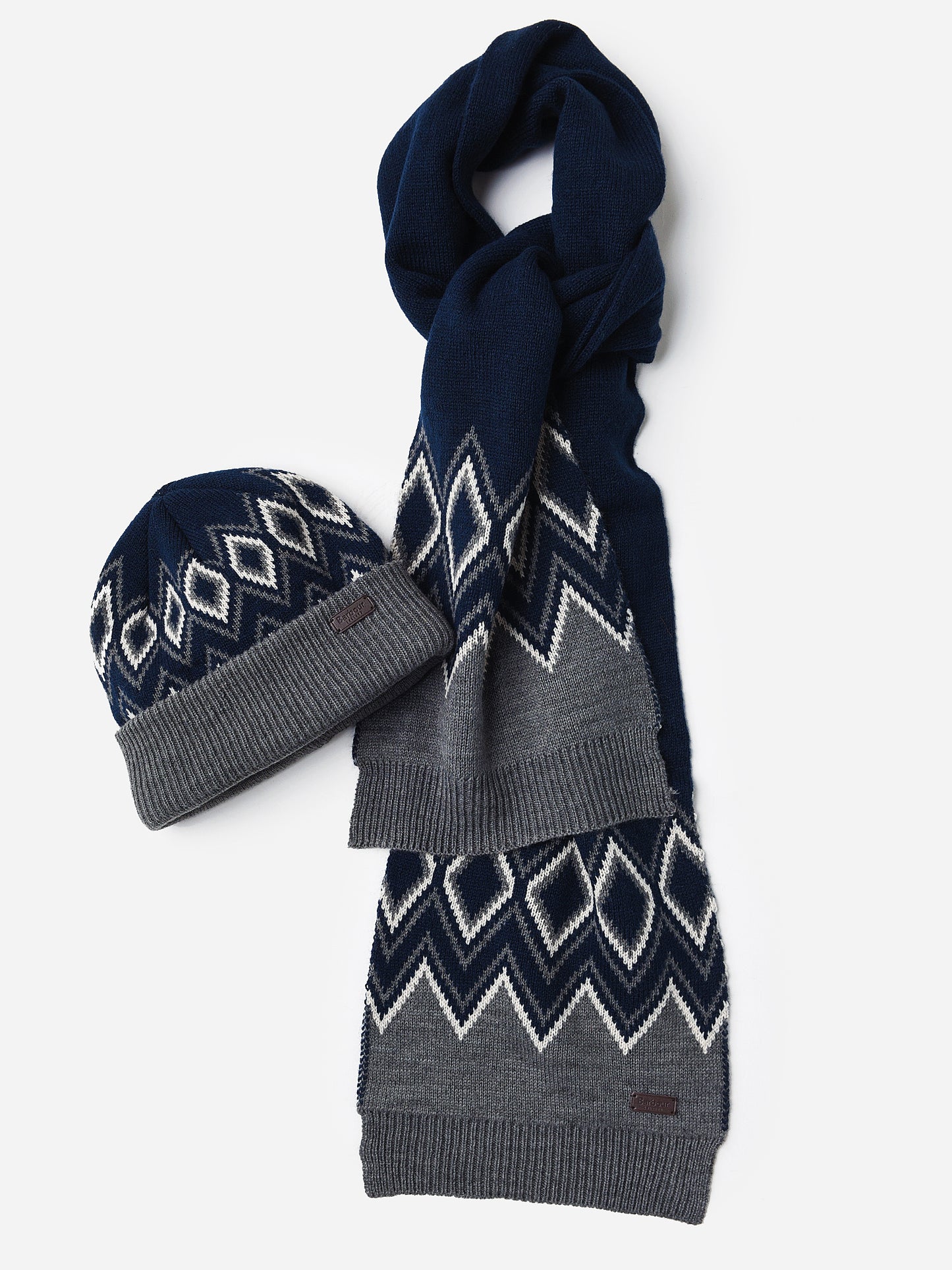 Barbour Elwick Fair Isle Beanie and Scarf Set