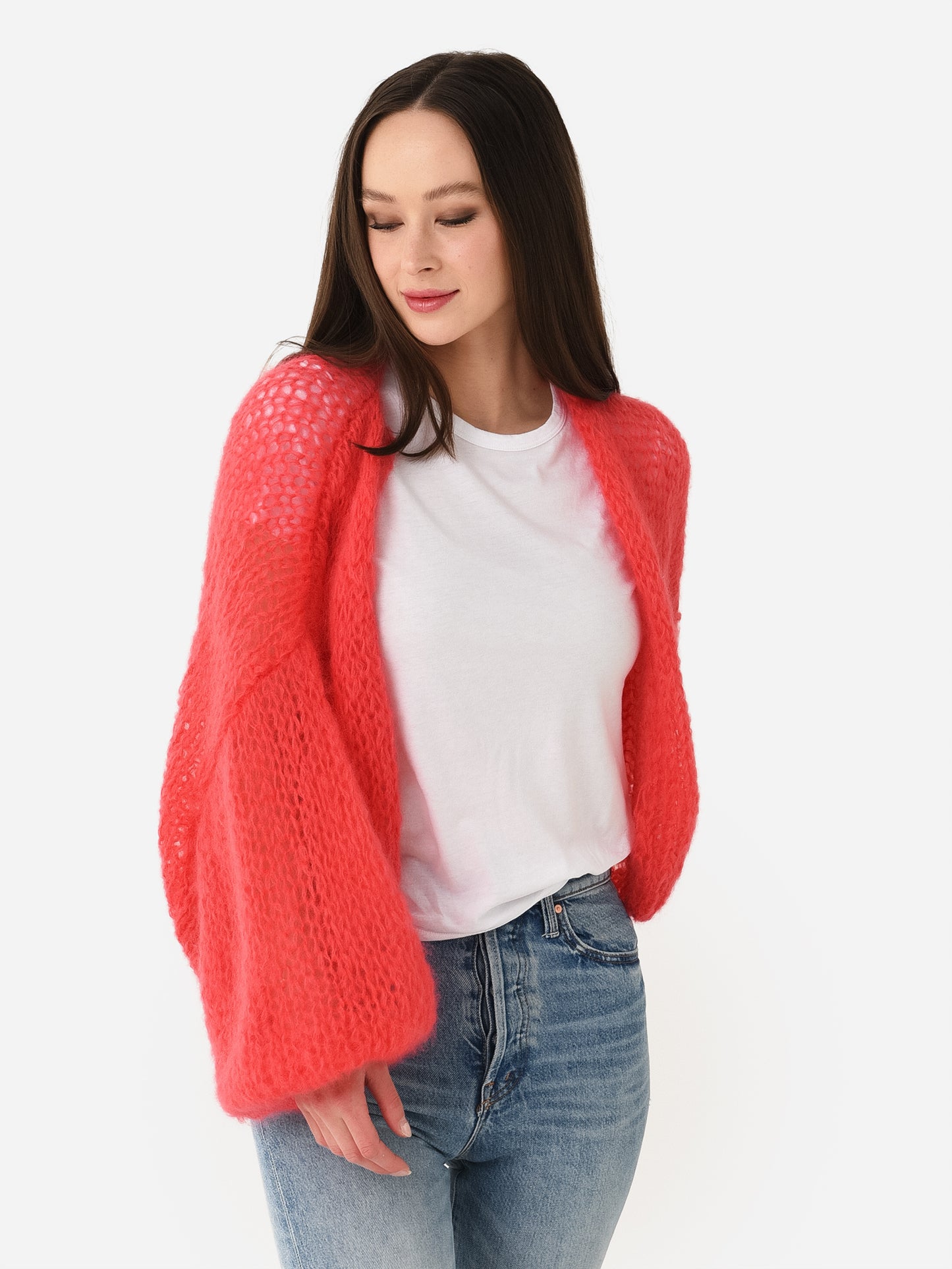 Maiami Women's Mohair Bomber Light Cardigan