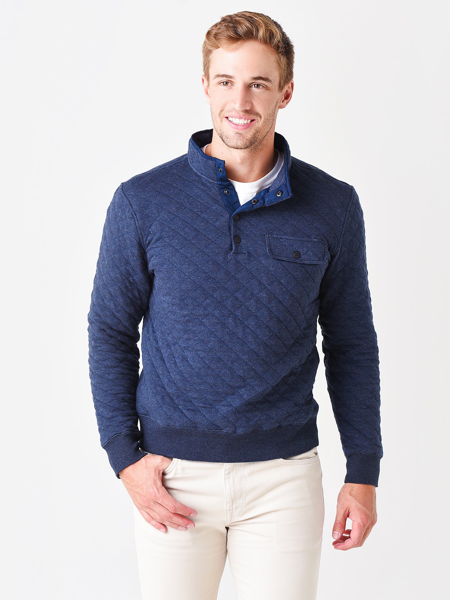 Faherty Brand Men's Epic Quilted Fleece Pullover