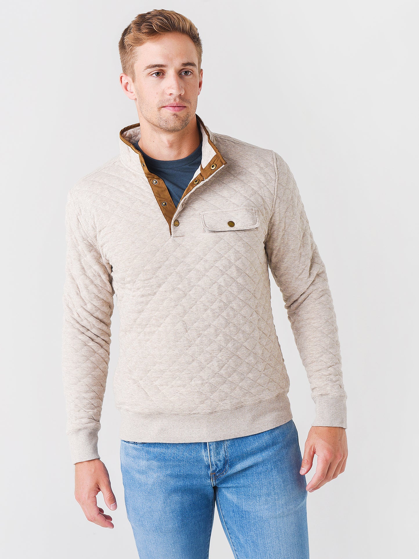 Faherty Brand Men's Epic Quilted Fleece Pullover