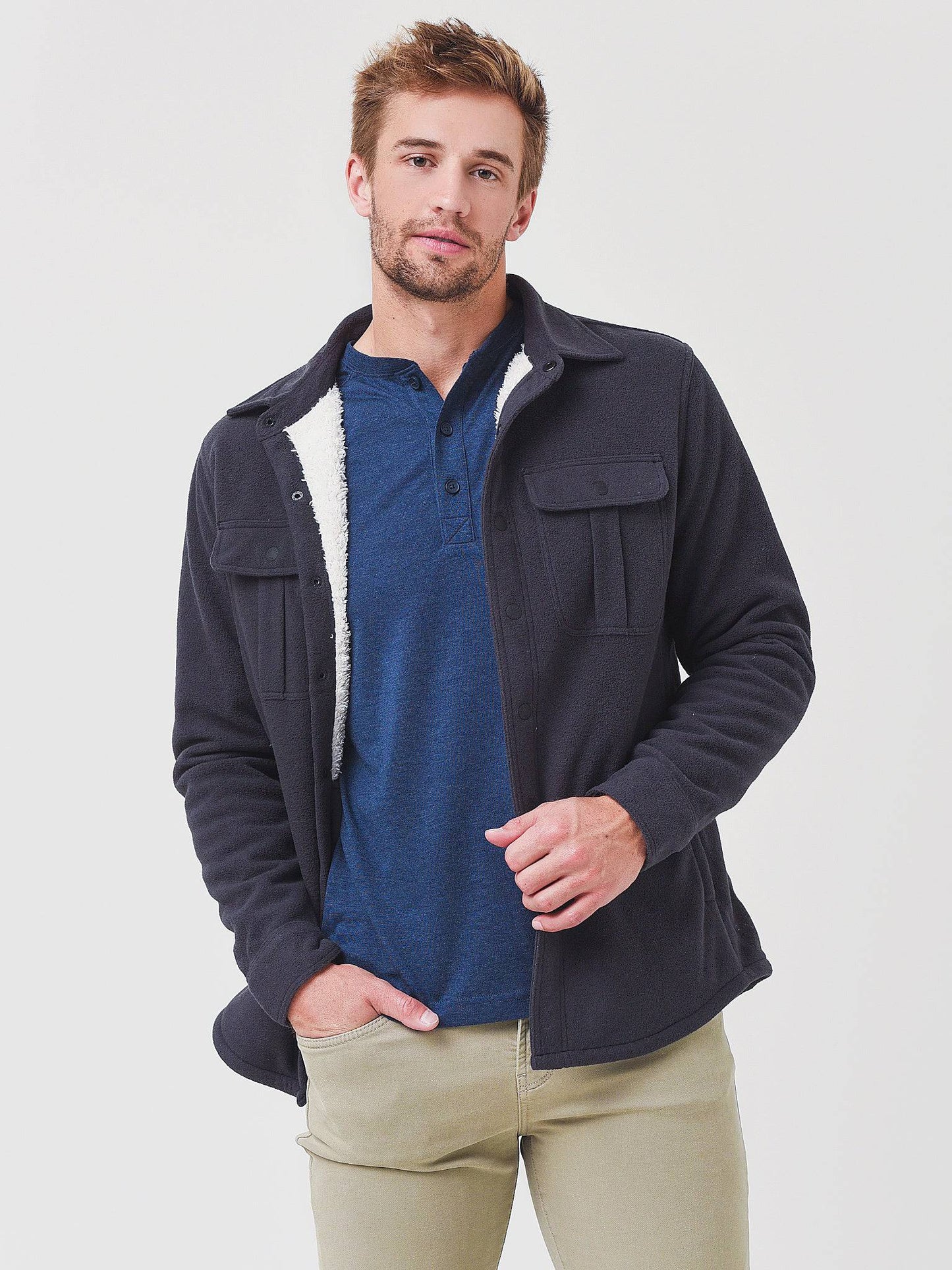 Faherty Brand Men's Sherpa Lined Shirt Jacket