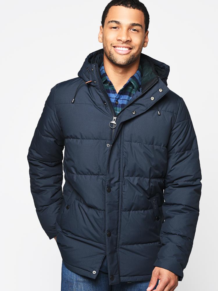 Barbour puffer best sale coat mens