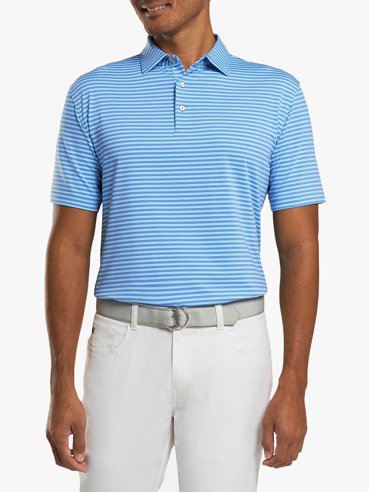 Peter Millar Crown Sport Men's Mills Stripe Stretch Jersey Polo Sean