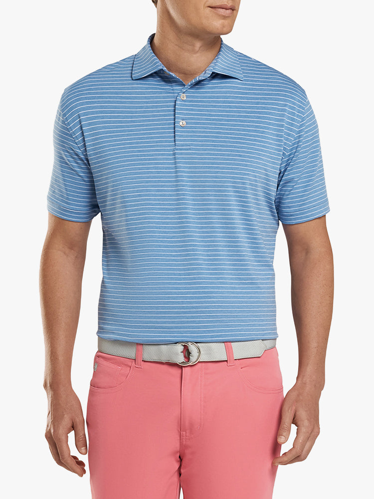 Peter Millar Crown Sport Men’s Crafty Striped Performance Polo