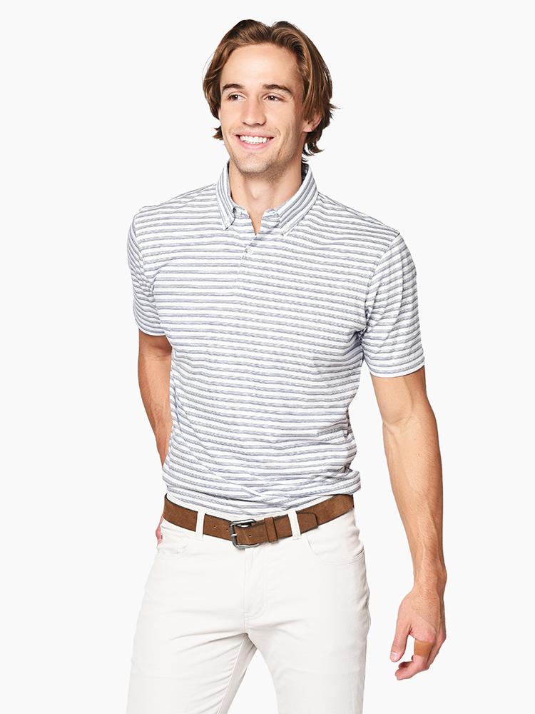 Peter Millar Men’s Spring Sails Button Down Short Sleeve Polo