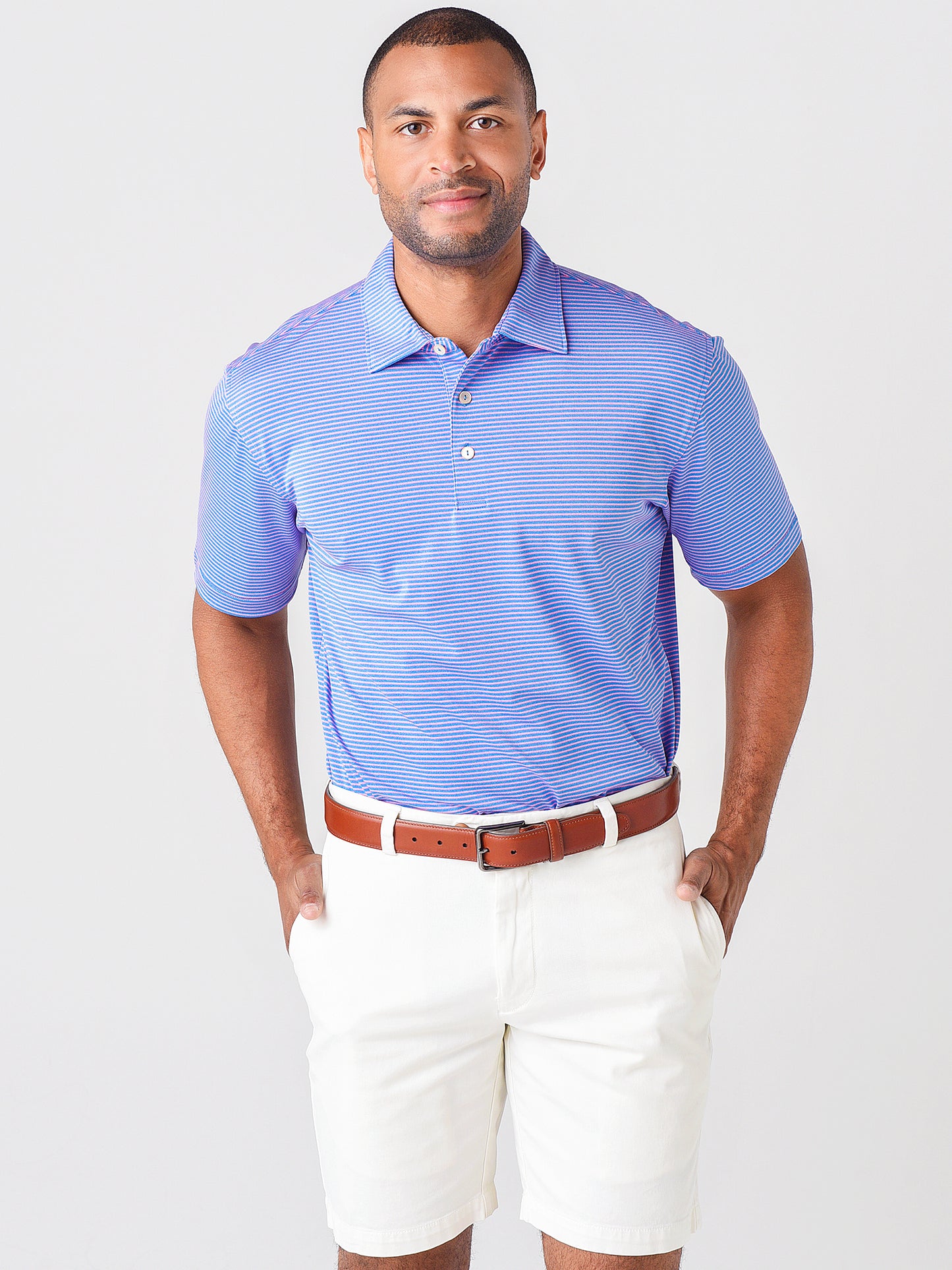 Peter Millar Crown Sport Men's Grace Performance Mesh Polo