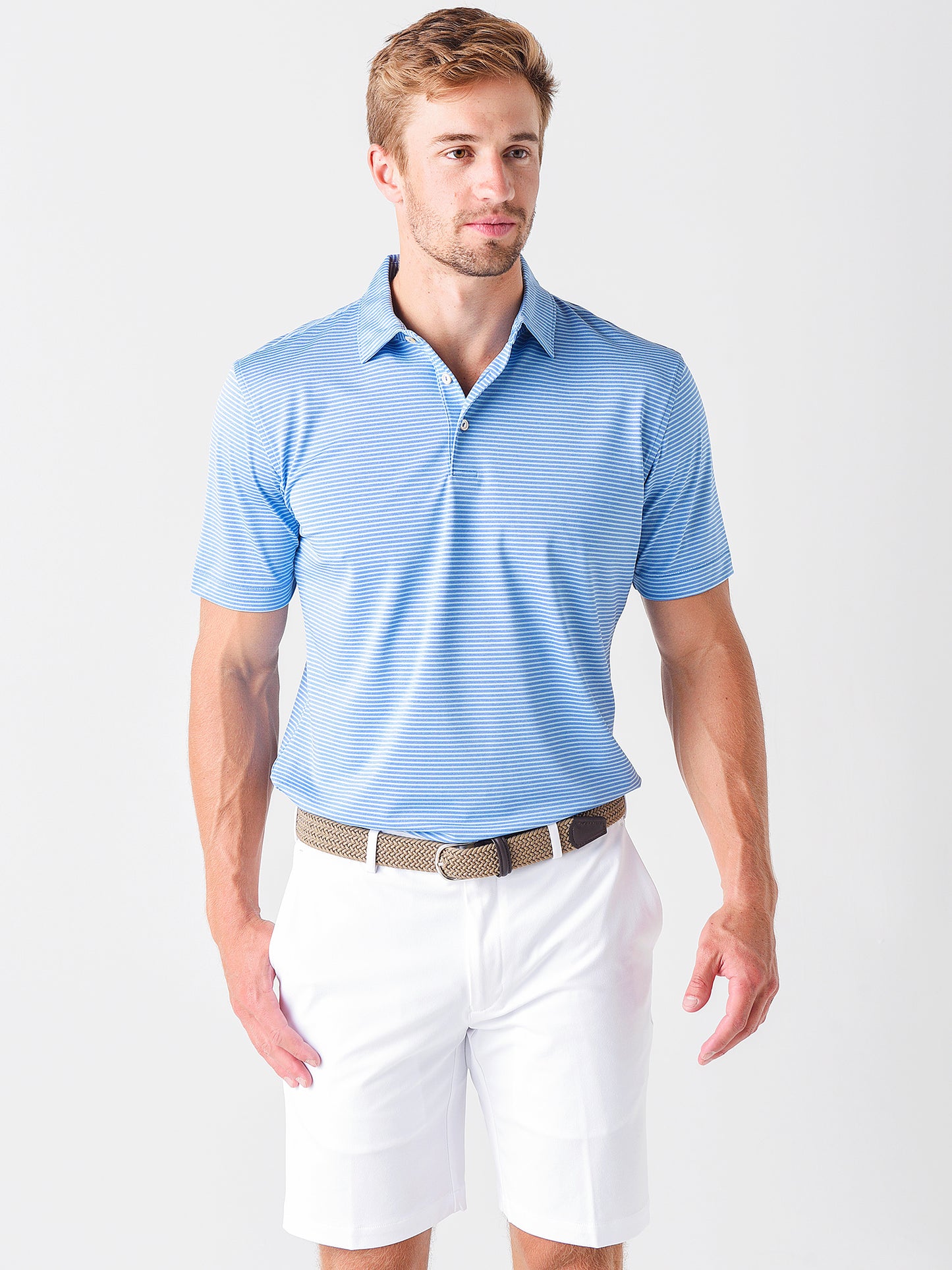 Peter Millar Crown Sport Men's Grace Performance Mesh Polo