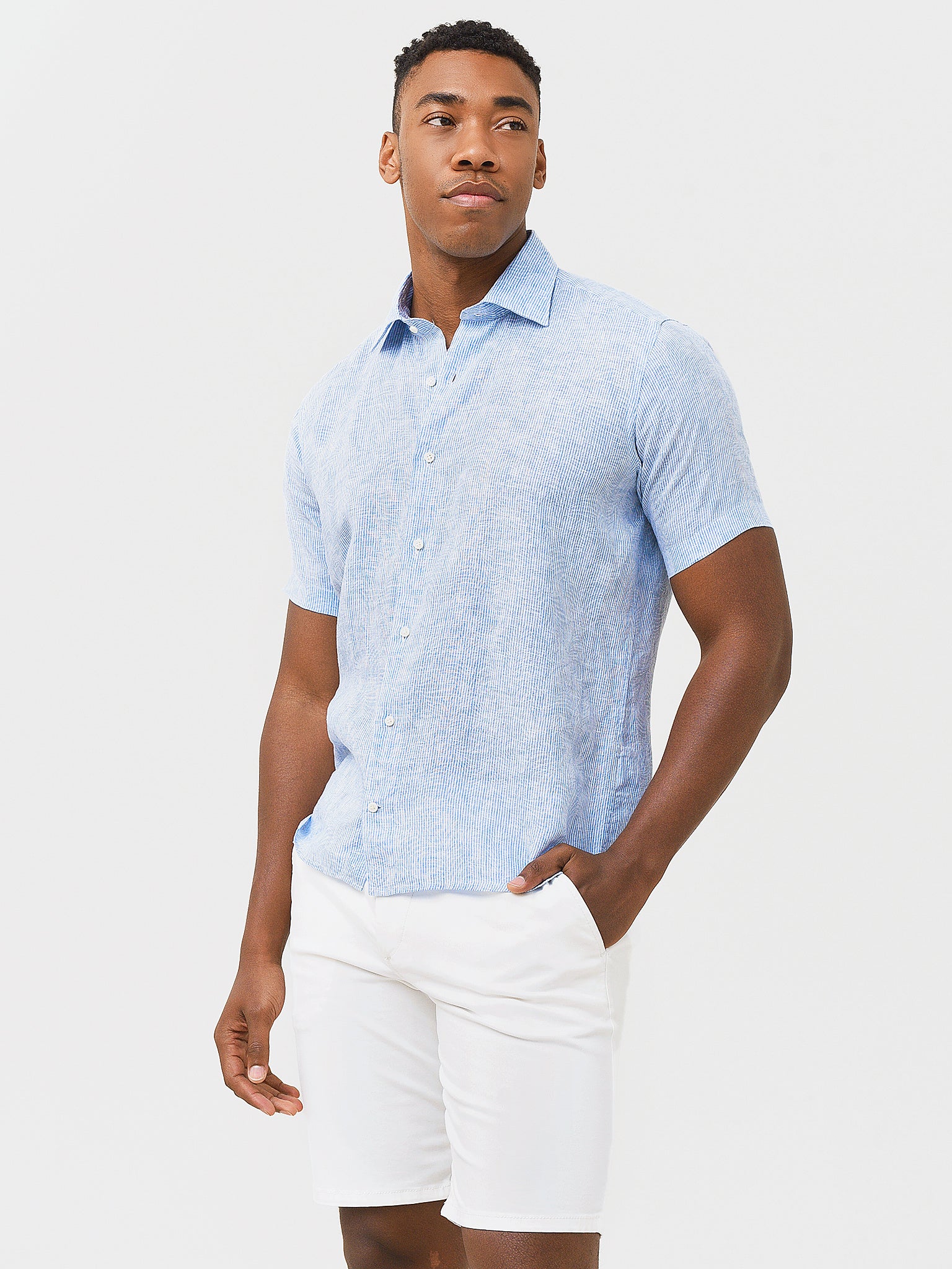 Peter Millar Collection Men's Coastline Linen Sport Shirt ...