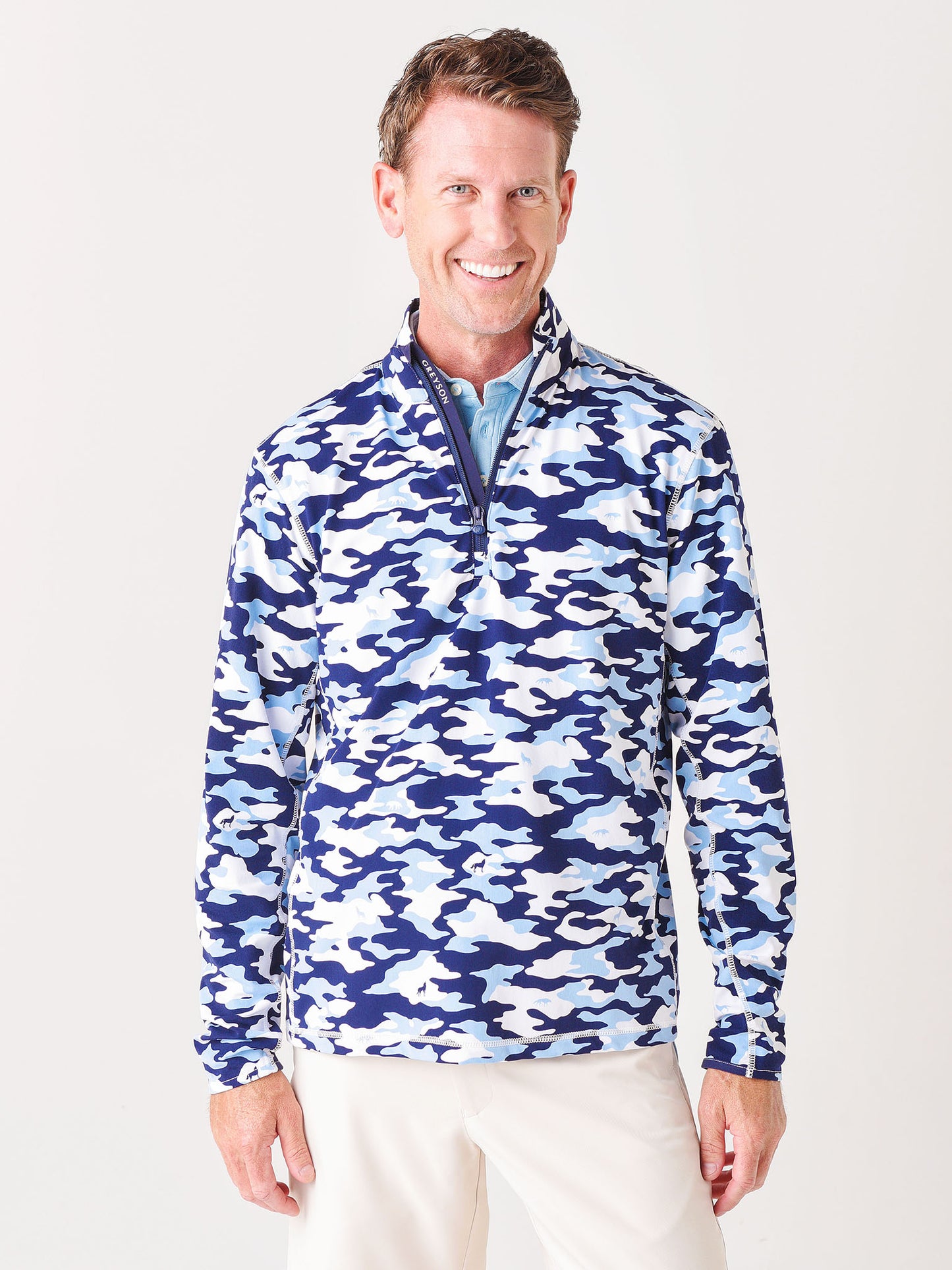 Greyson Men's Camo Scape Tate 1/4 Zip