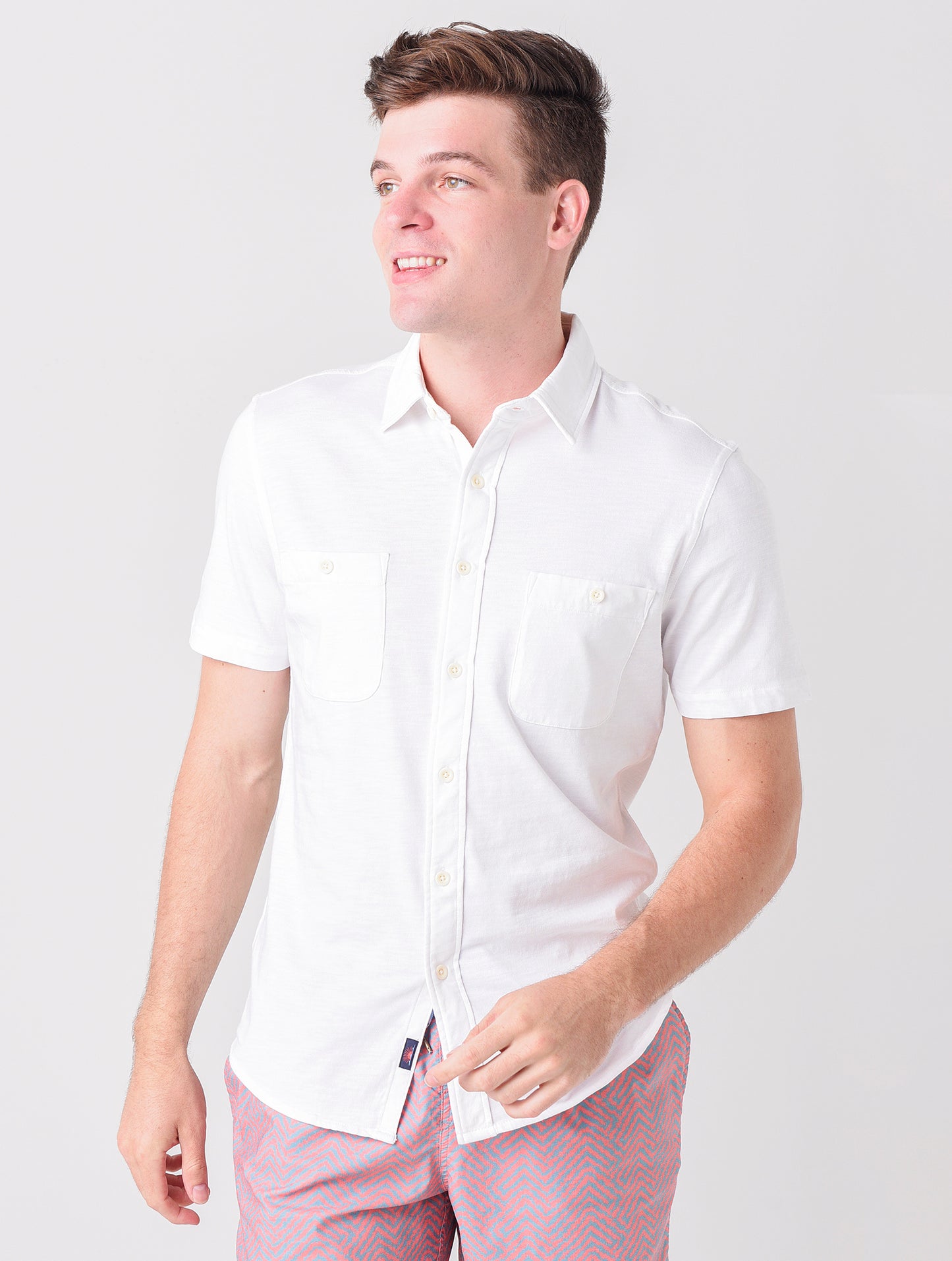 Faherty Brand Men's Short-Sleeve Knit Seasons Shirt