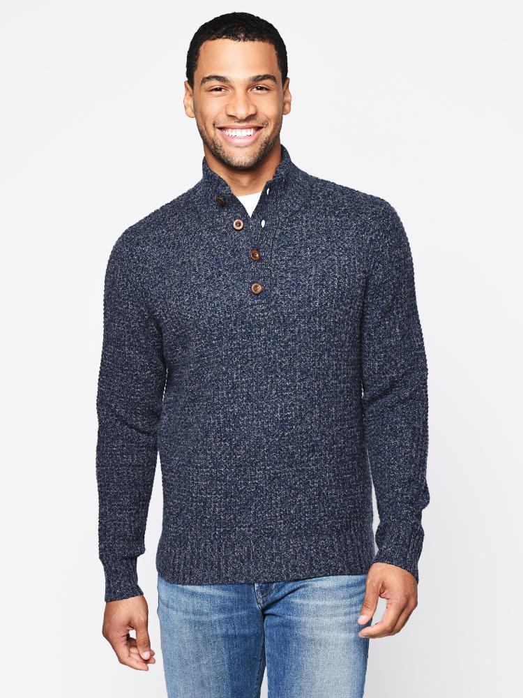 Faherty Brand Men’s Cashmere Quarter Button Pullover