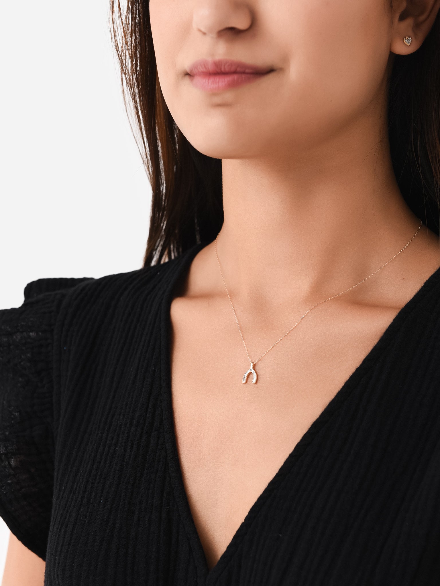 Adina Reyter Diamond Pave Curve Pendant Necklace, 17 for Women