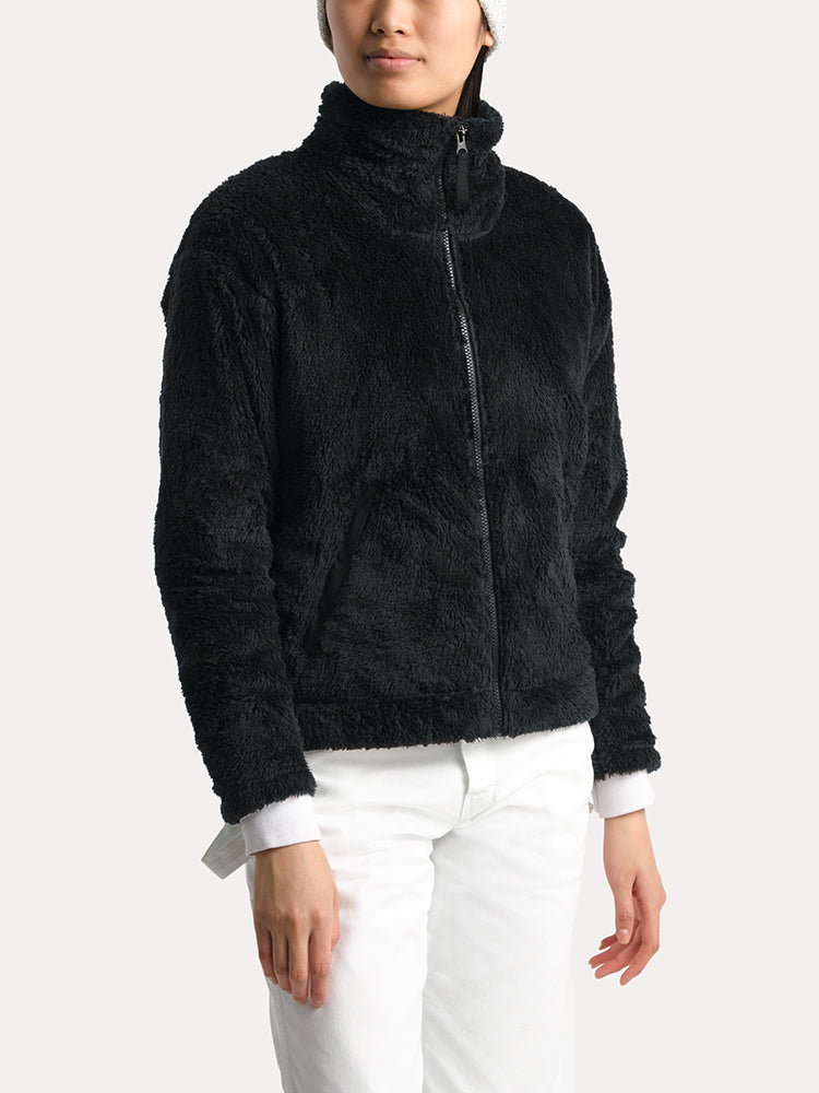 The north face women's furry hot sale fleece jacket