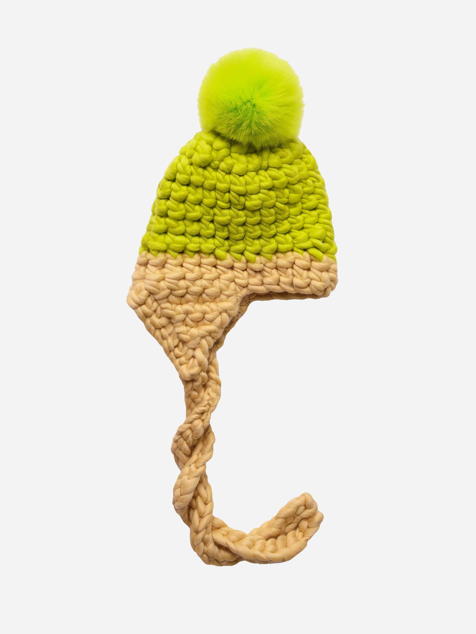 Women Men Hand Crochet Yarn Bennie Ski Winter Hat