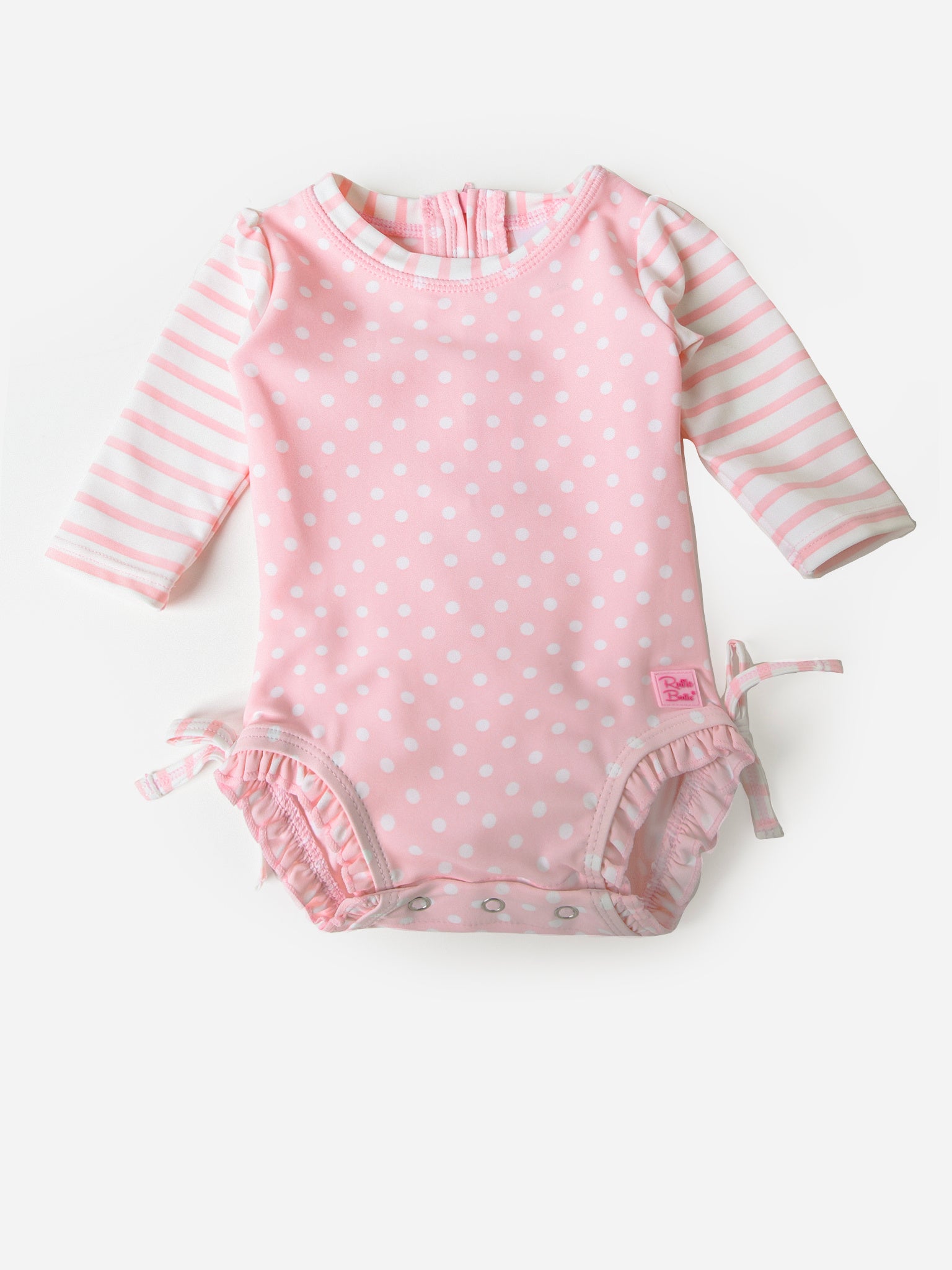 Rufflebutts Baby Girls' Long Sleeve Onesie Rash Guard – saintbernard.com