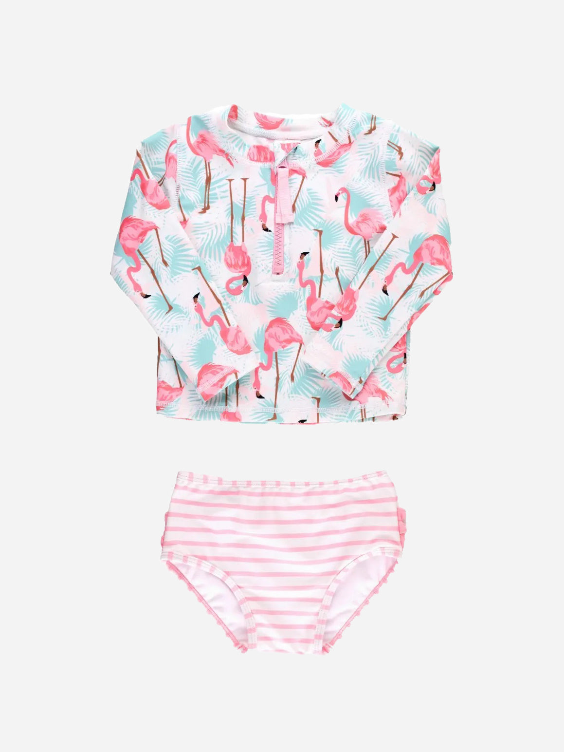 Rufflebutts Girls' Long Sleeve Rash Guard Set