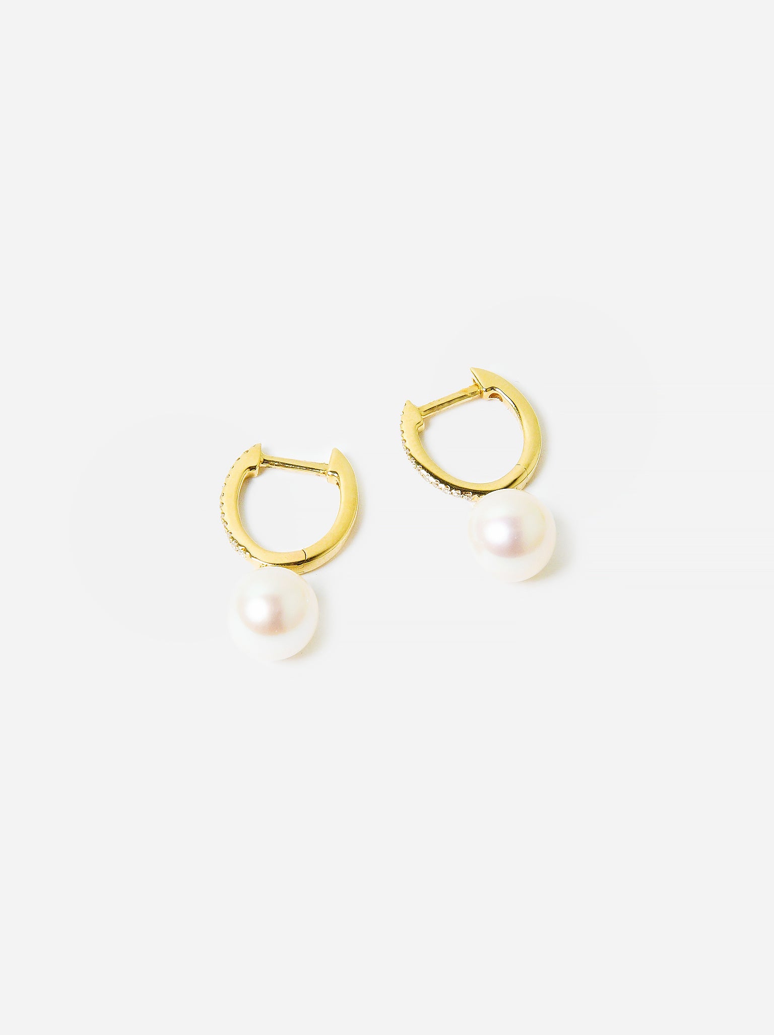 Francie B. Women's Pearl Diamond Dangle Earrings – Saintbernard.com