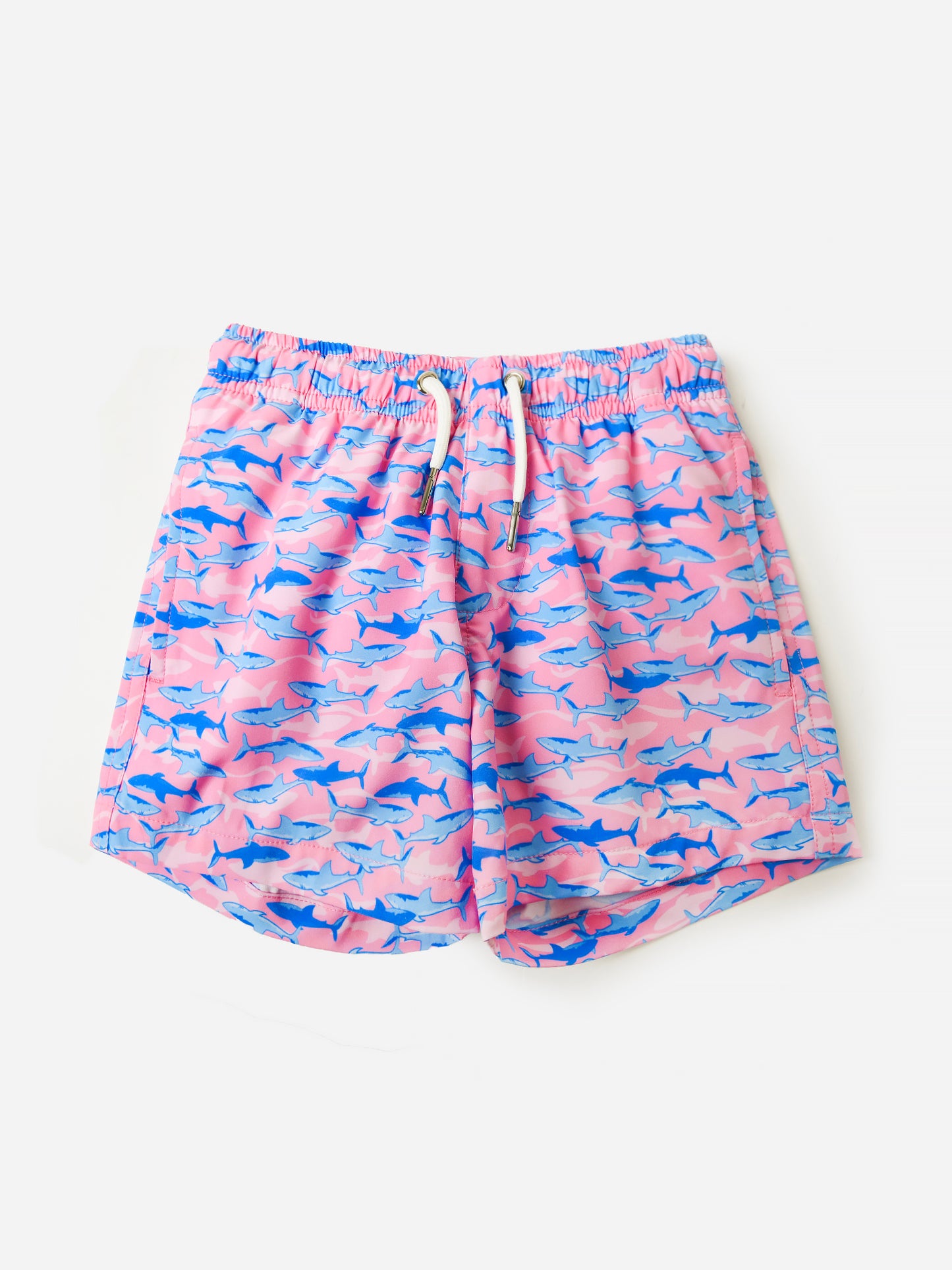 Bermies Boys' Pink Shark Swim Trunk