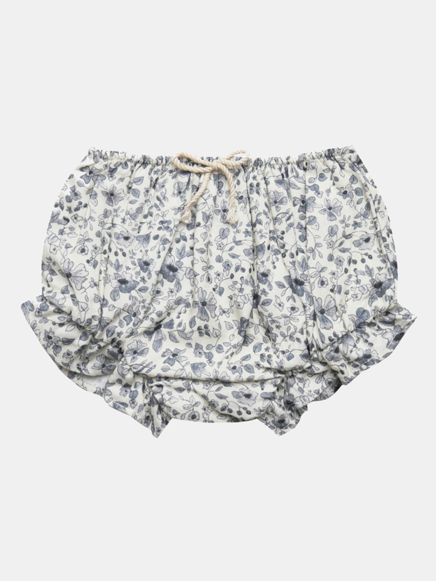 Rylee + Cru Little Girls' Blue Floral Flutter Bloomer