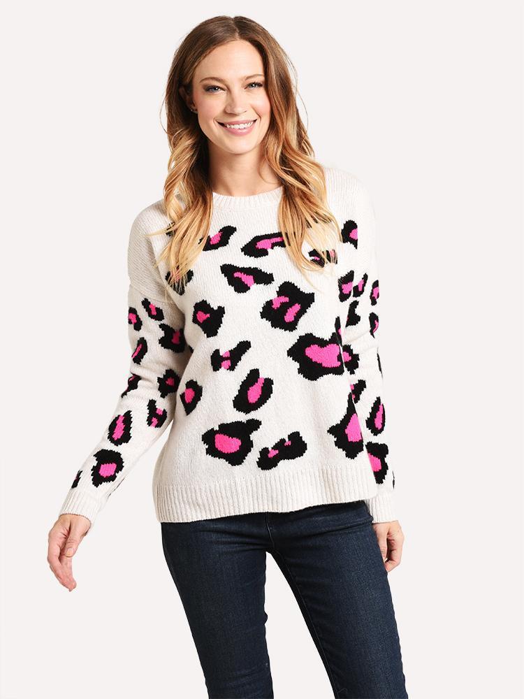 Autumn Cashmere Leopard Sweater Girls tops t shirts