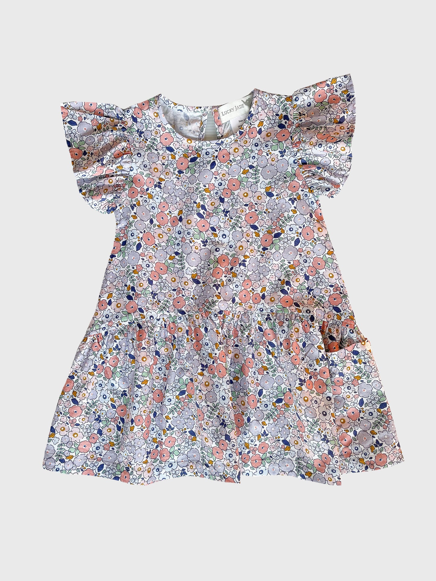 Lucky Jade Little Girls' Ditzy Floral Darling Dress