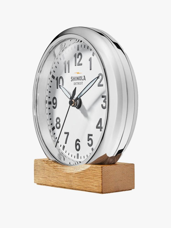 Shinola Clock Desk Runwell 6in Saint Bernard