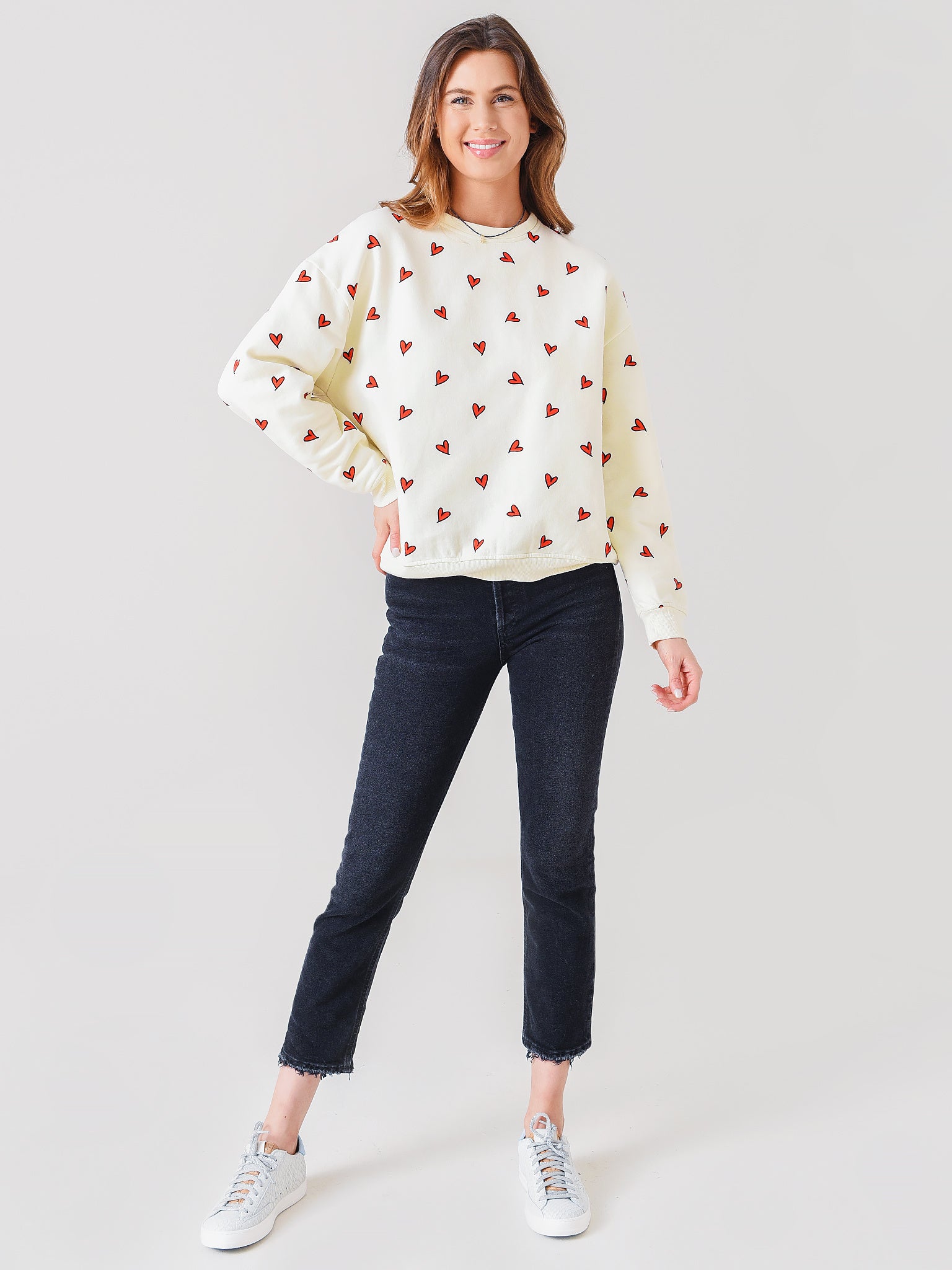 Kule Heart Print Sweatshirt