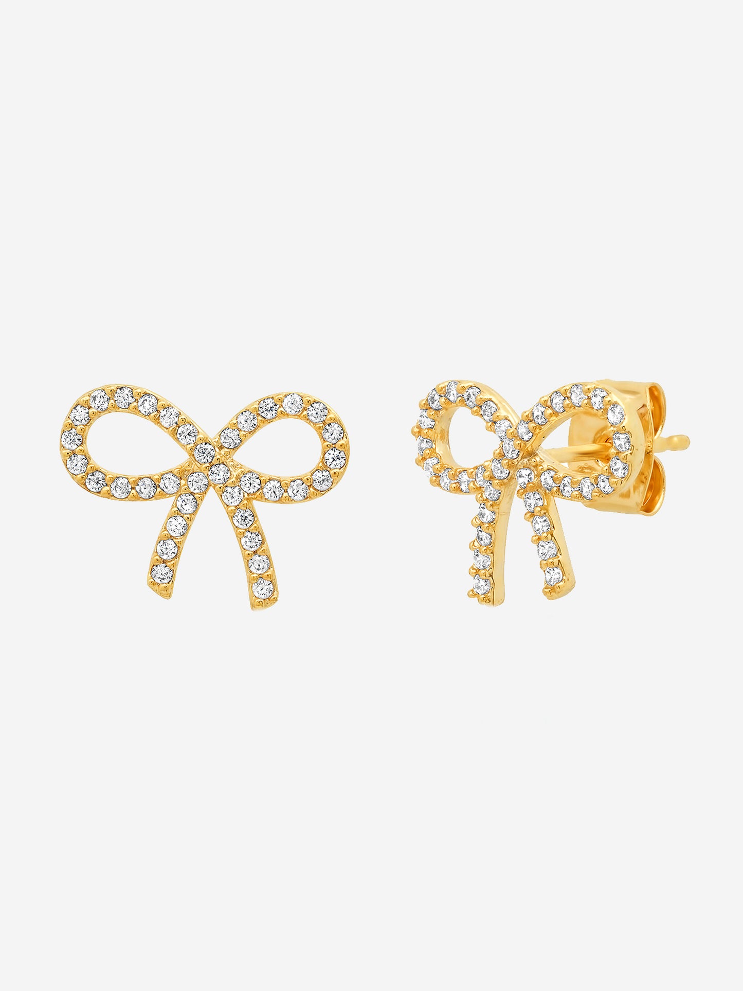 Tai Bow CZ Stud Earrings