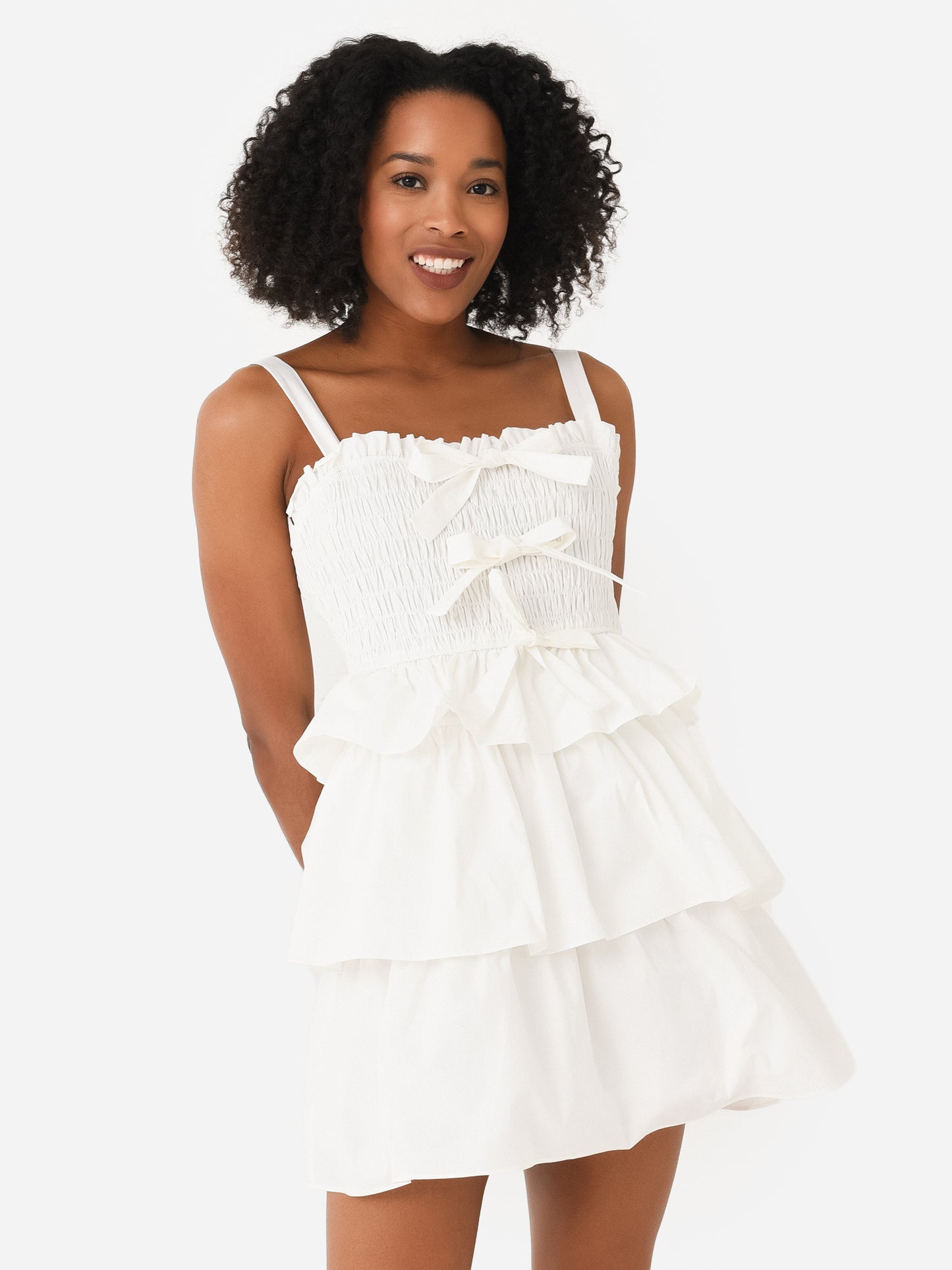 English Factory Women's Ruffle Tiered Mini Dress